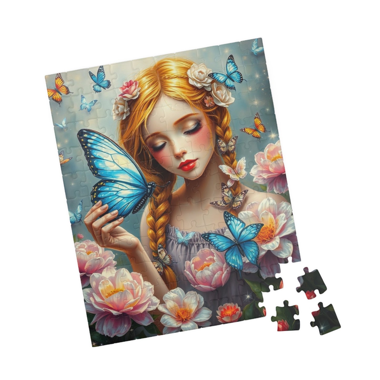 Butterfly Dream Puzzle, Enchanting Art Jigsaw Game, Nature Animal-themed Gift, Floral Puzzle for Adult, Family Activity or Solo Fun Puzzle The Puzzle Chest