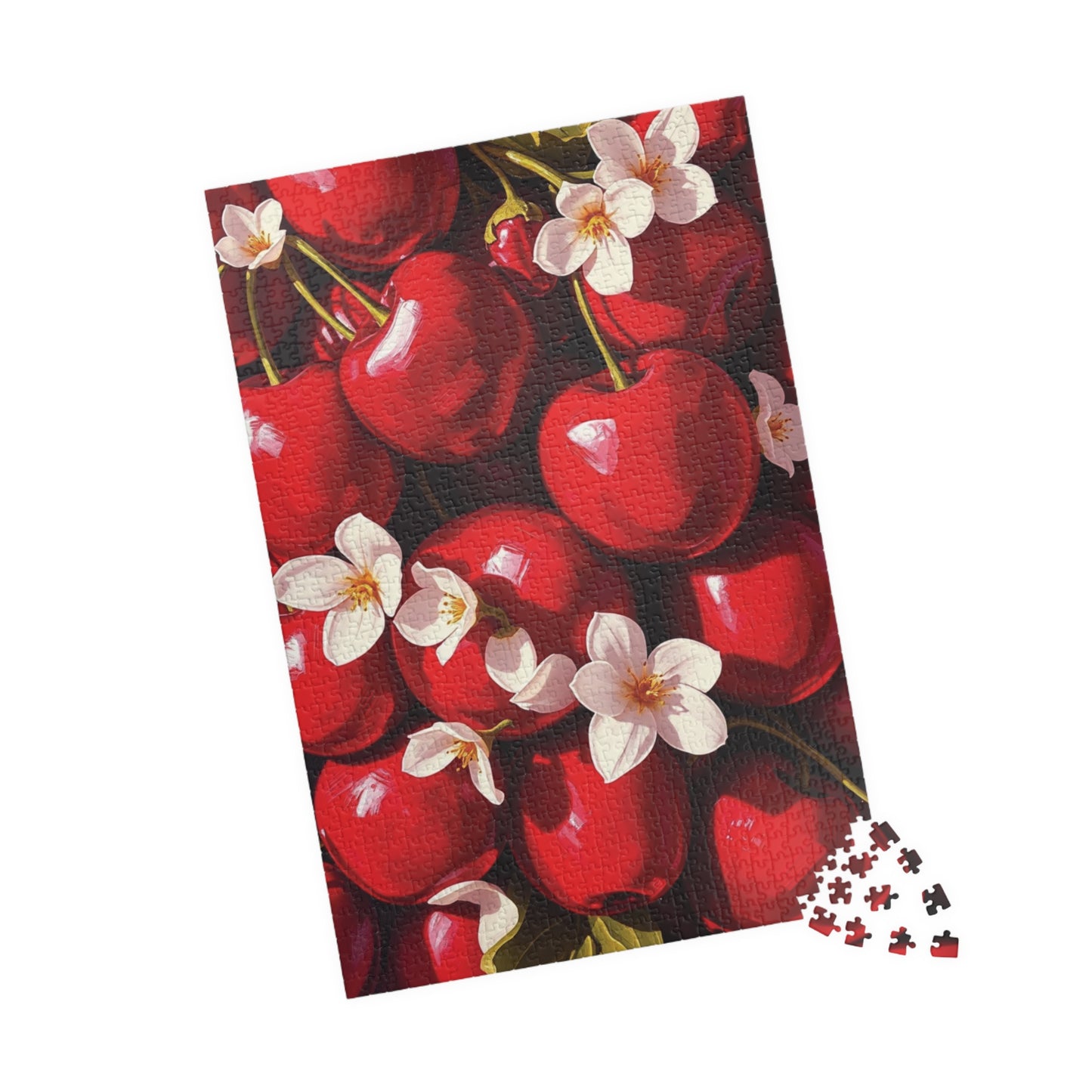 Chaotic Collage Cherry Puzzle, Fruit and Flower Jigsaw Game, Bold and Aesthetic Jigsaw for Puzzle Lovers and Art Enthusiasts, Mindful Puzzle The Puzzle Chest
