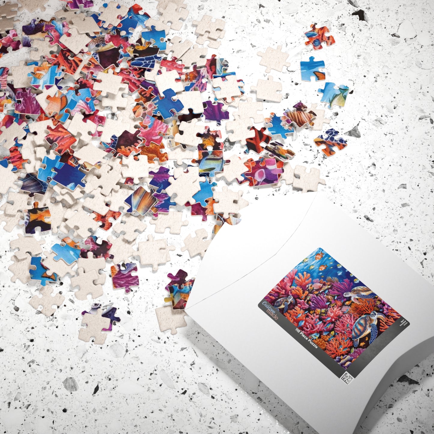 Underwater Sea Turtles Jigsaw Puzzle, 520-Piece Ocean Coral Reef Fish, Meditation Game, Stress Relief Activity, Best Gift for Nature Lovers Puzzle The Puzzle Chest