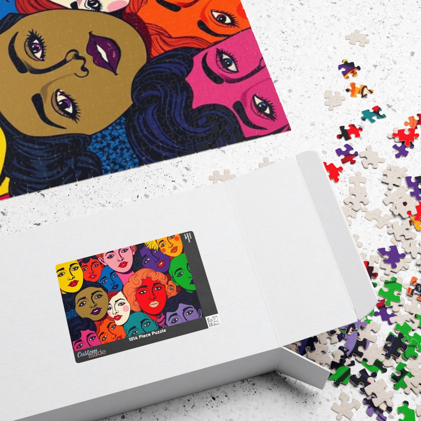 Colorful Women Faces Puzzle, 110, 252, 520, 1014-piece Pop Art Jigsaw, Unique Artwork, Gift for Her, Family Activity, Creative Hobby Puzzle The Puzzle Chest