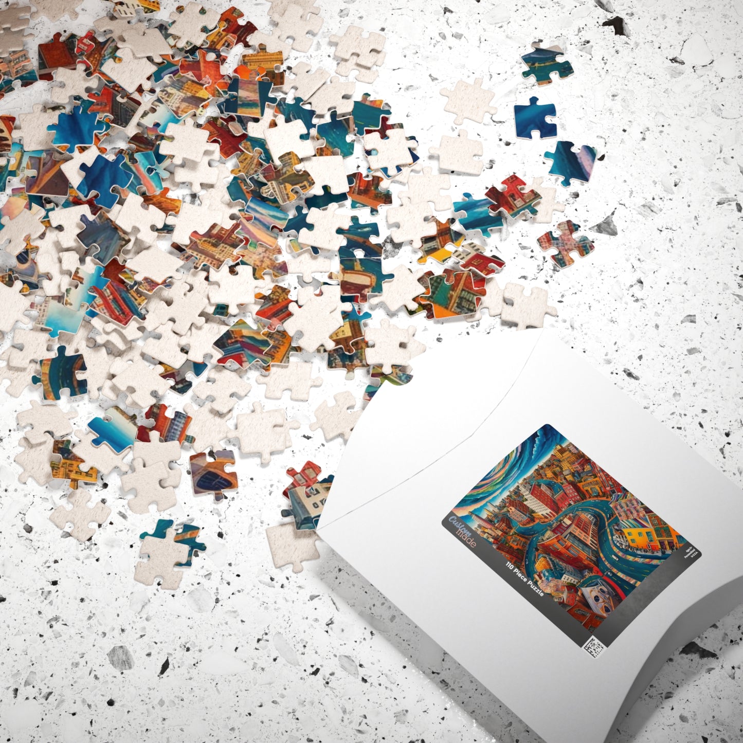Surreal Cityscape Puzzle - 110, 252, 520, 1014-Piece, Fun Gift for Puzzle Lovers, Unique Wall Art, Family Game Night, Creative Art Therapy Puzzle The Puzzle Chest