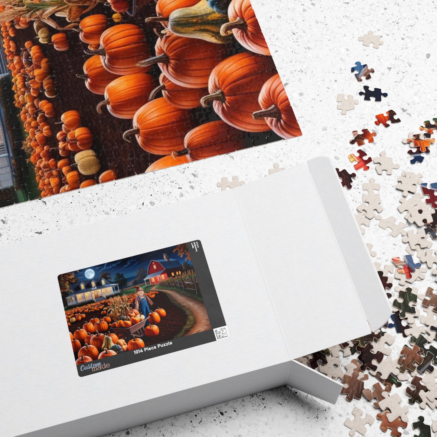 Harvest Pumpkin Scarecrow Puzzle | Fall Decor Puzzle | 110, 252, 520, 1014 Pieces | Family Fun | Autumn Activity, Halloween Puzzle, Puzzle The Puzzle Chest