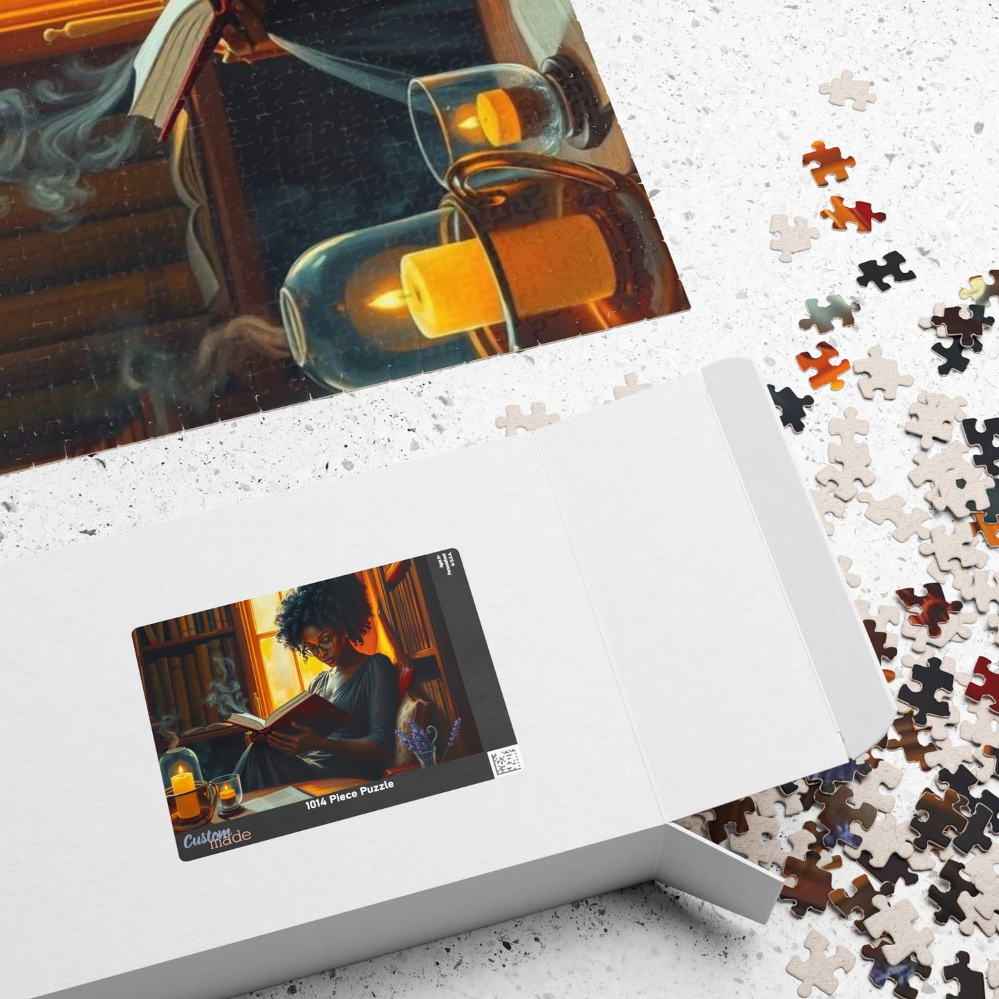 Cozy Reading Jigsaw Puzzle - Black Woman Art Lover Gift for Friend Holiday Birthday, Home Entertainment for Family or Solo Fun Puzzle The Puzzle Chest