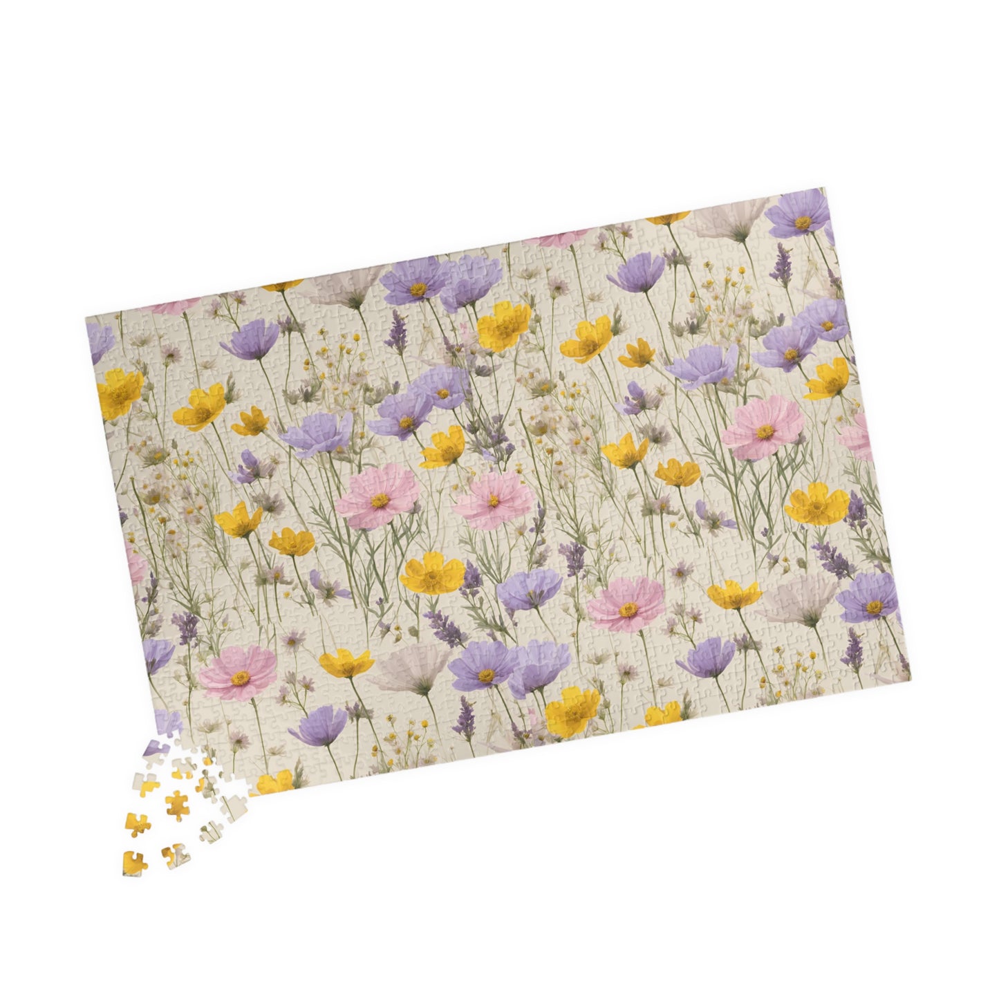 Pastel Wildflower Jigsaw Puzzle, 110-1014 Piece Game for Adults Relaxing Activity, Floral Art Project, Flower DIY Frameable Decor Puzzle The Puzzle Chest