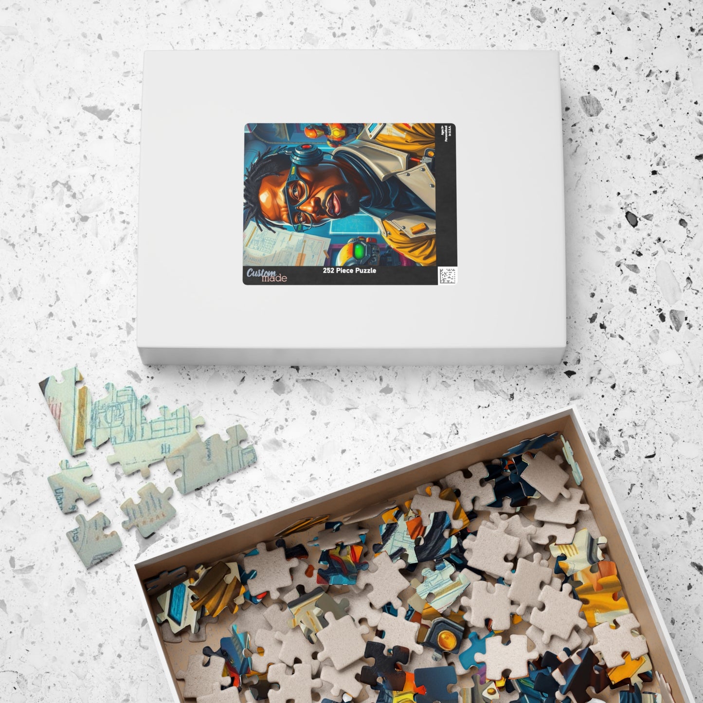 Futuristic Black Gamer Puzzle, Unique African American Art Jigsaw Game, Gift for Puzzle Lovers, Fun Family Activity, Entertaining Pastime Puzzle The Puzzle Chest
