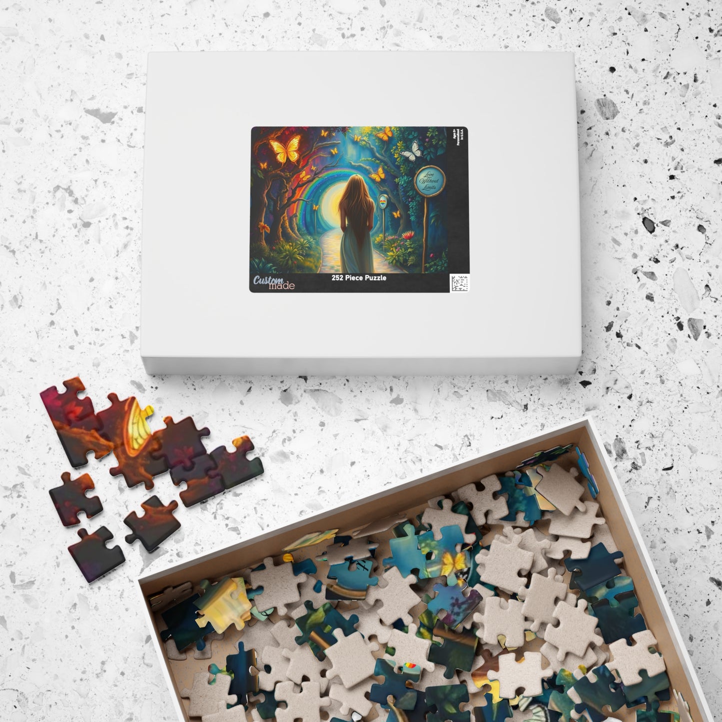 Whispers of the Rainbow Garden Jigsaw Puzzle, Rainbow Puzzle, LGBTQ Puzzle Art Pride Month Gift for Adults, Family Activity, Mindfulness Puzzle The Puzzle Chest