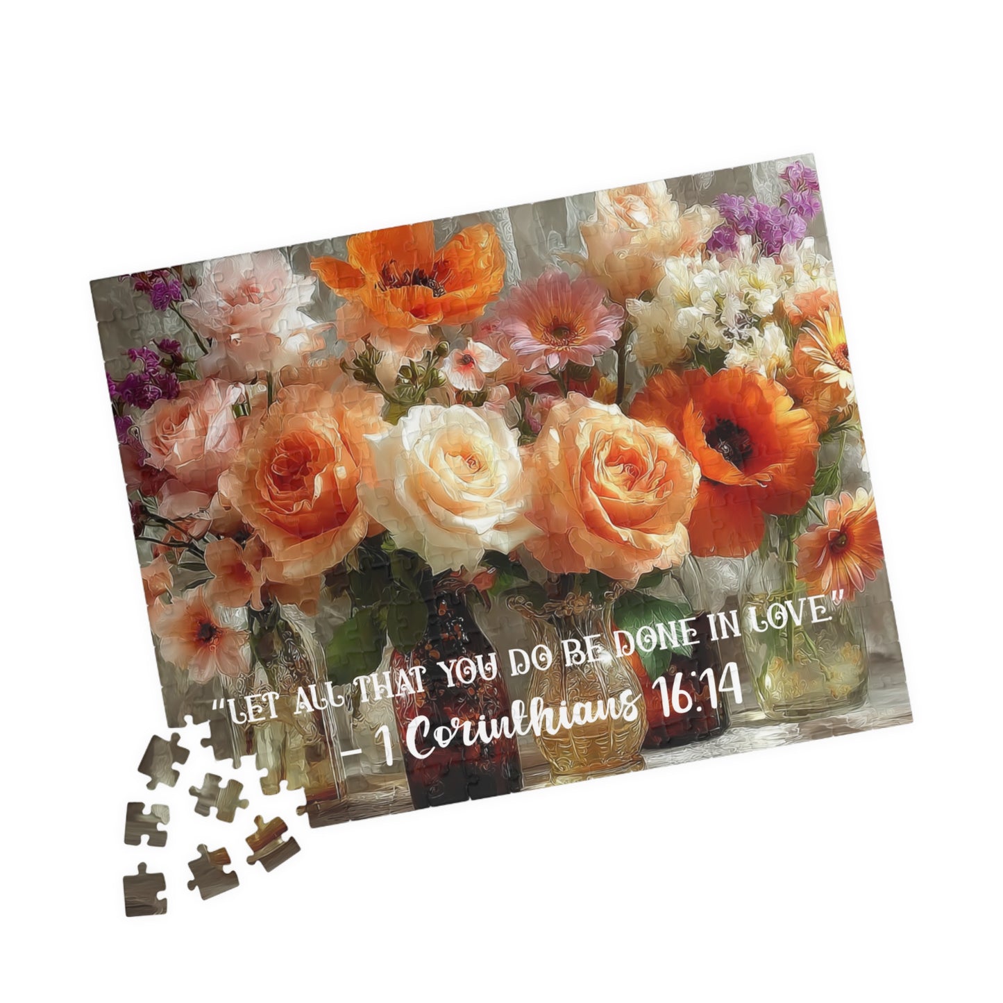 Vessels of Love – Grace in Bloom Jigsaw Puzzle, Floral Inspirational Puzzle Ideal Gift for Mindfulness & Family Fun, Christian Puzzle Lovers 252 pcs (Horizontal) Puzzle The Puzzle Chest