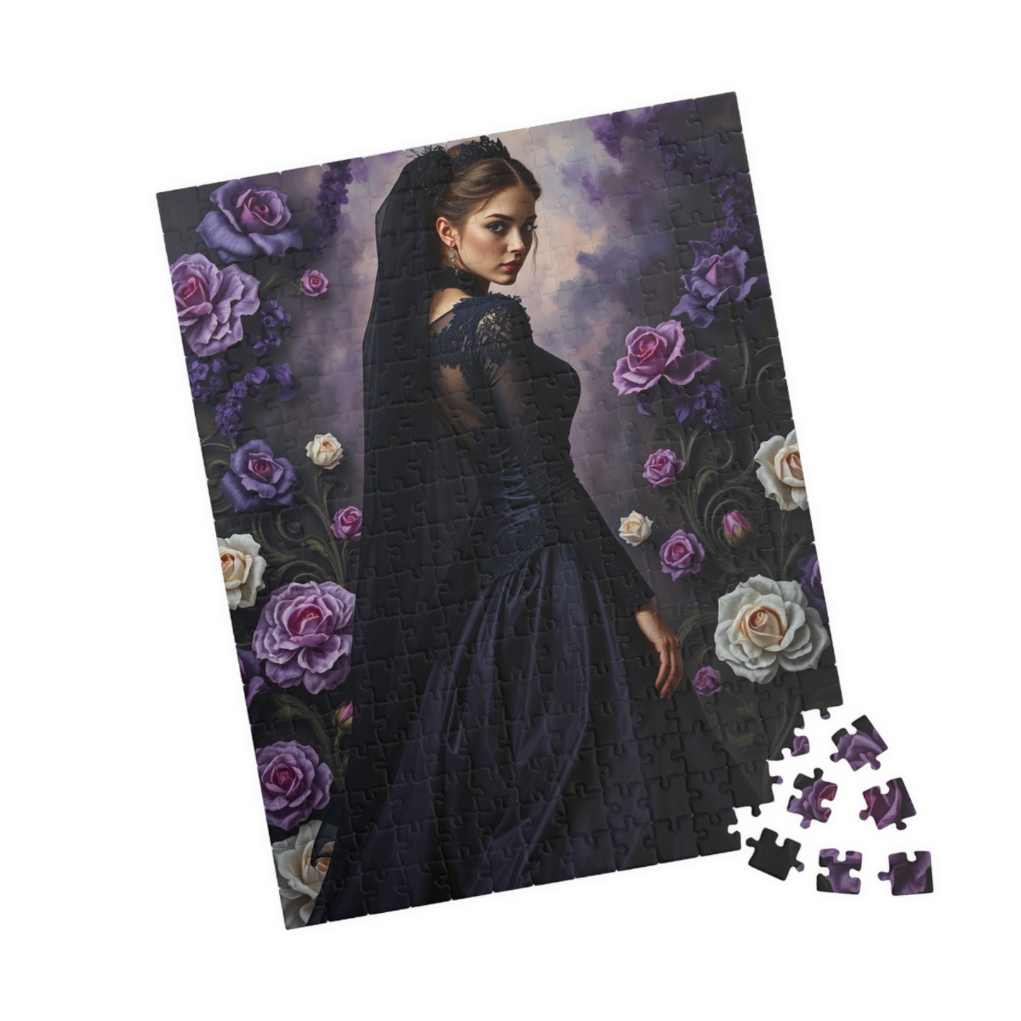 Dark Elegance Art Puzzle, Gothic Puzzle, Puzzle Gift for Adults, Unique Home Décor, Family Game Night, 110-1014 Pieces Puzzle The Puzzle Chest