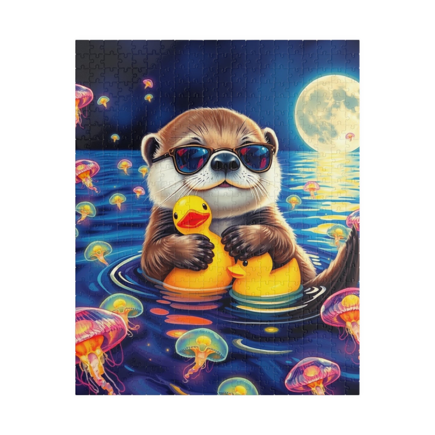 Cute Otter Jigsaw Puzzle with Jellyfish - Fun Family Activity, Perfect for Adults, Best Gift for Animal Lovers, Unique Brain Teaser 520 pcs (Vertical) Puzzle The Puzzle Chest