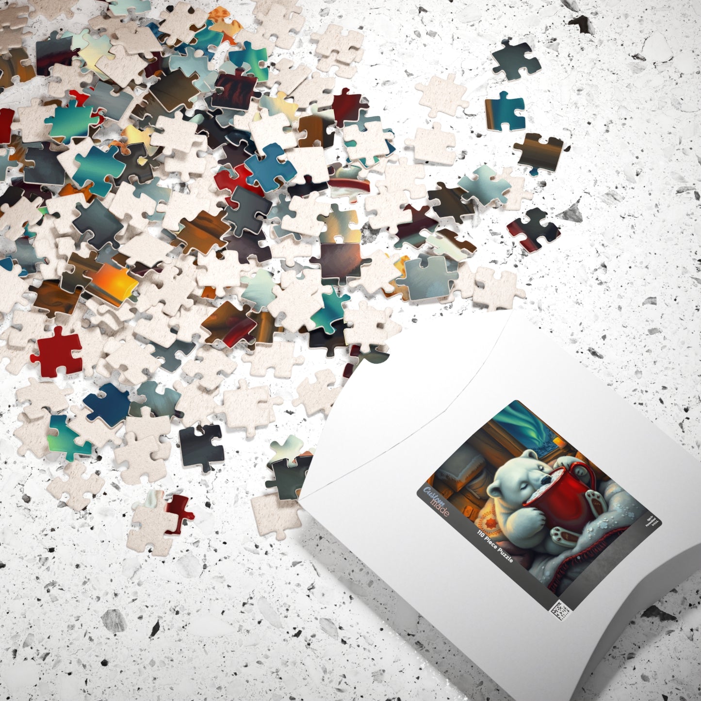 Cozy Polar Bear Jigsaw Puzzle, Winter Vibes Home Entertainment, Fun Family Game, Gift for Adult Puzzle Lovers, Holiday Activity for Animal Lover Puzzle The Puzzle Chest