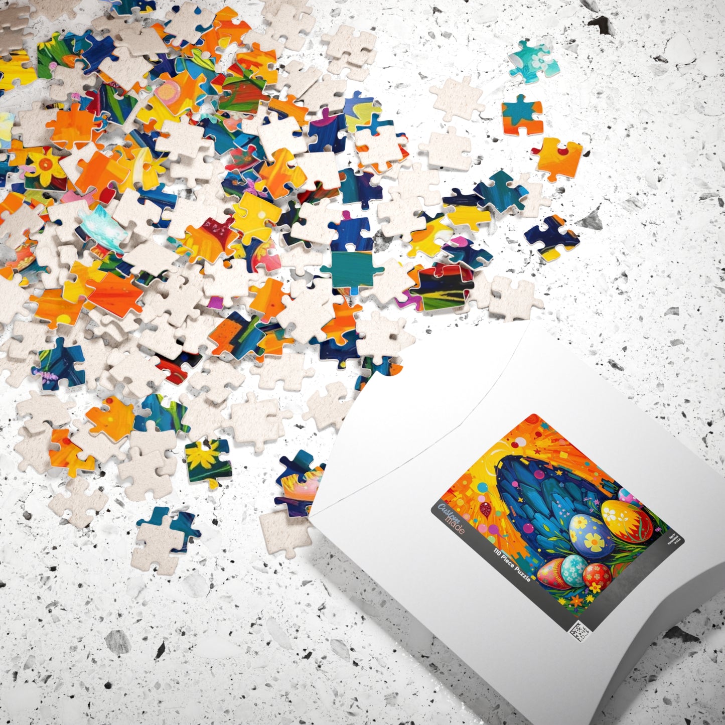 Vibrant Easter Egg Puzzle, Spring Jigsaw Game for Adults, Fun Family Activity, Puzzle Lover Holiday Birthday Gift for Friends, Easter Celebration Puzzle The Puzzle Chest
