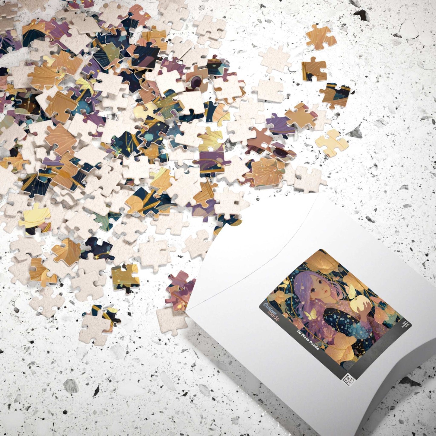 Fairy-Tale Anime Girl Jigsaw Puzzle - Princess with White Pumpkin, Magical Autumn Fantasy Game for Adult Gifts, Family Fun, Brain Teaser Puzzle The Puzzle Chest