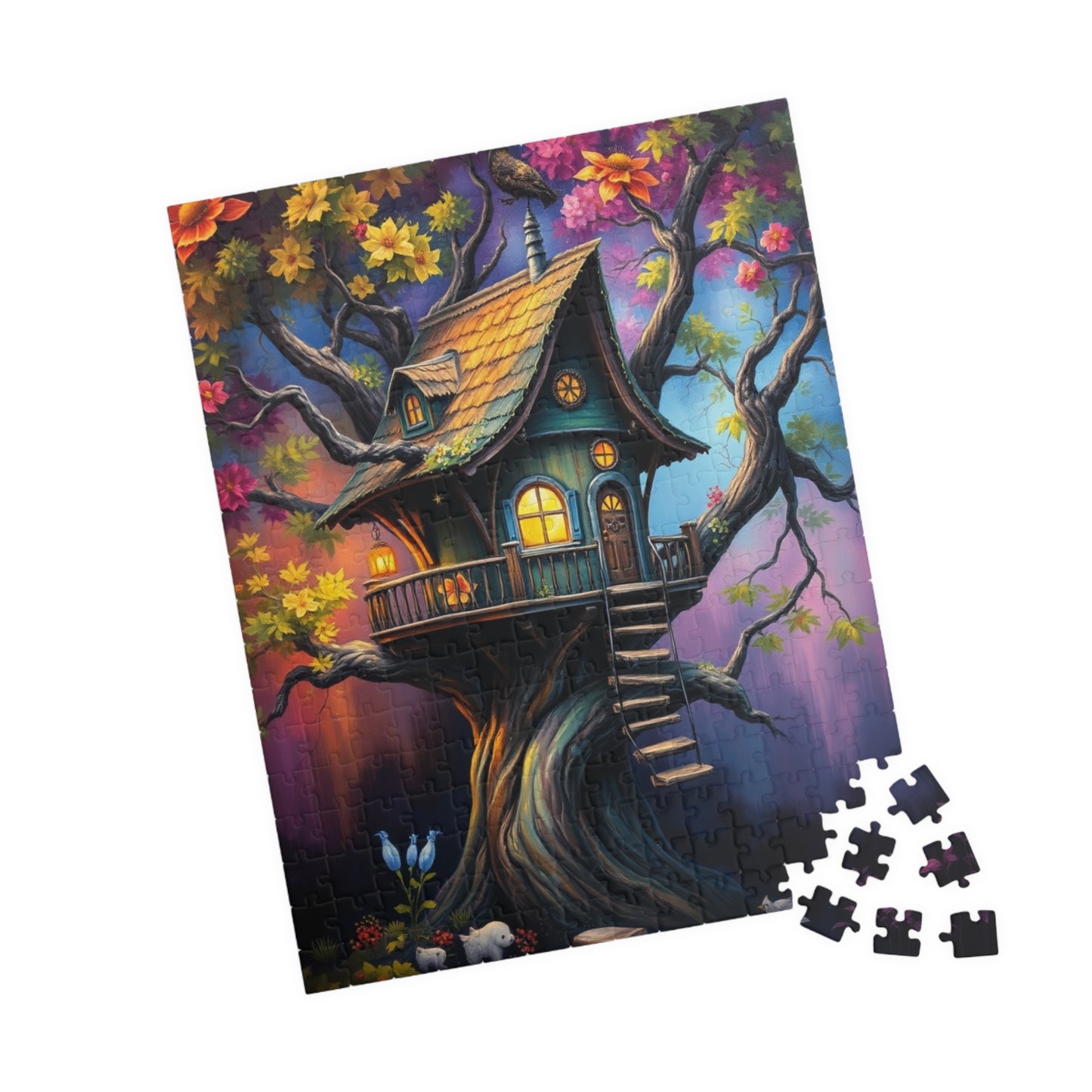 Charming Treehouse Jigsaw Puzzle for Adults, Puzzle Lover Holiday or Birthday Gift for Friends, Mindfulness Activity, Entertaining Pastime Puzzle The Puzzle Chest