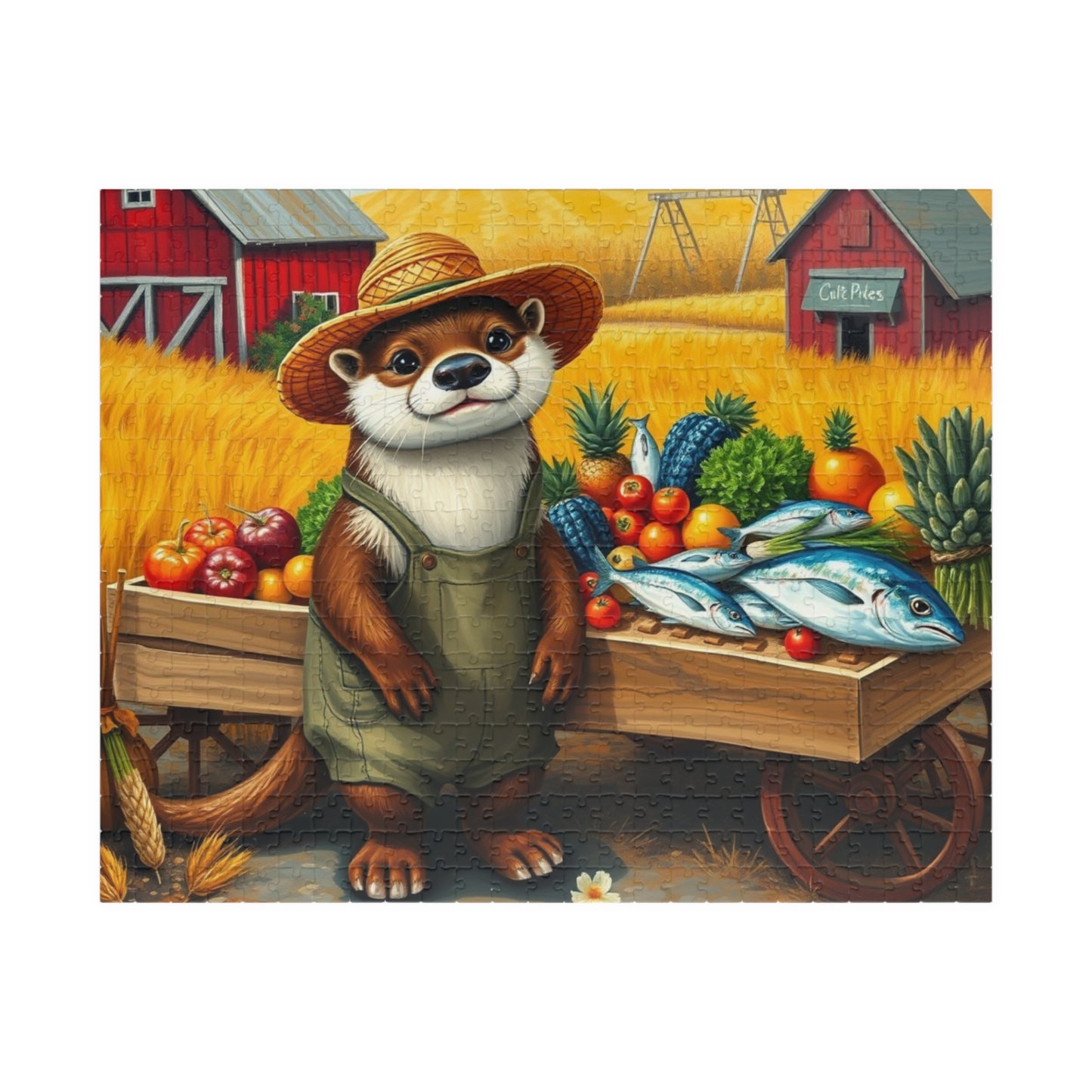 Whimsical Animal Jigsaw Puzzle, Otter Farm Scene, Fun Family Game Night, Perfect Gift for Adult and Animal Lover 520 pcs (Horizontal) Puzzle The Puzzle Chest