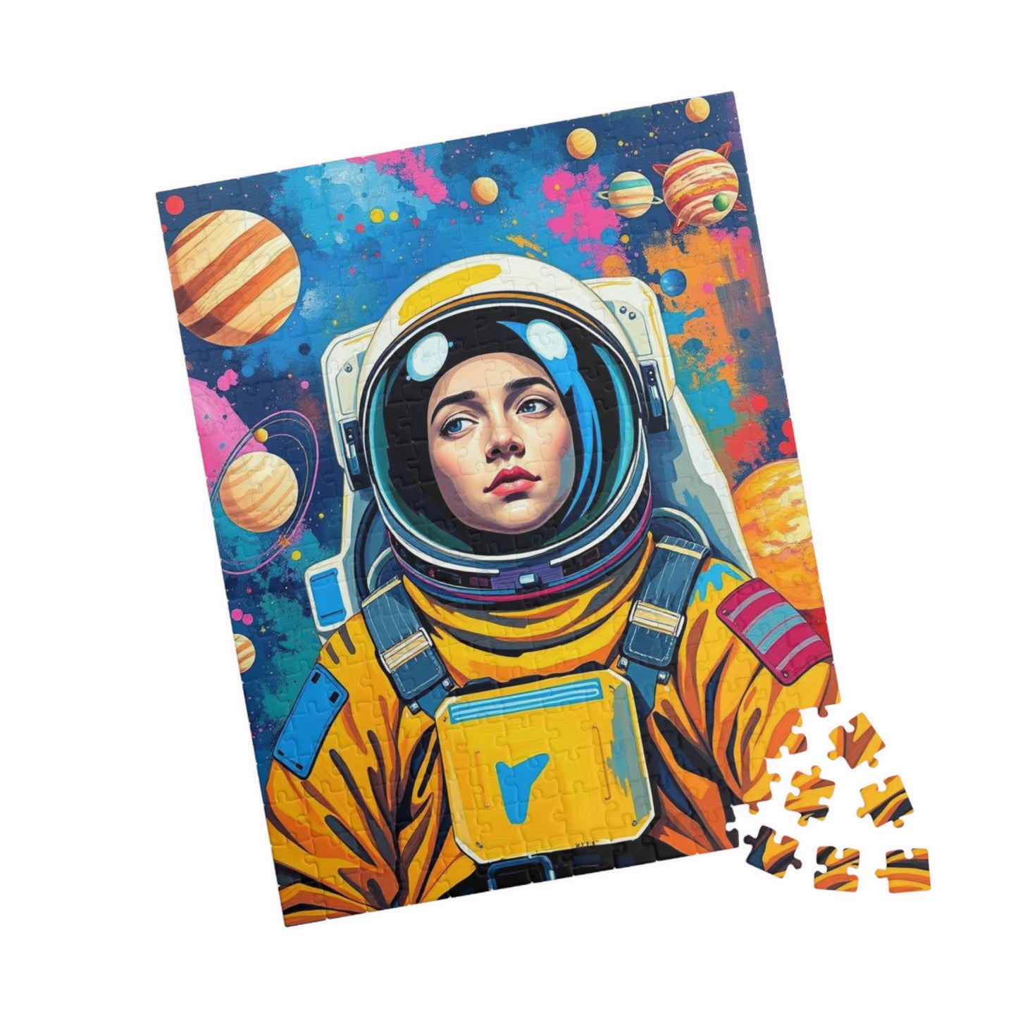 Colorful Astronaut Puzzle, Pop Art Space Themed Jigsaw Game, Best Gift for Space Lover, Mindfulness Activity, Fun Family Home Entertainment Puzzle The Puzzle Chest