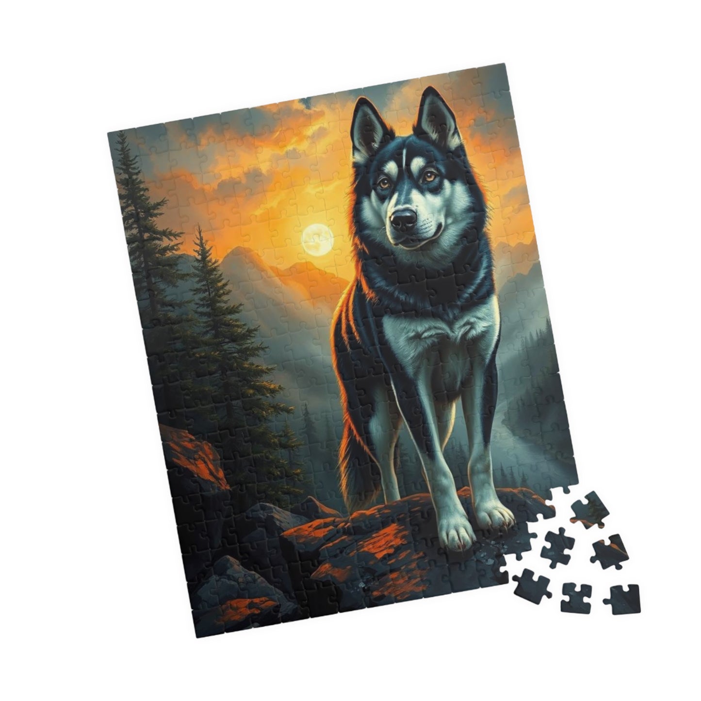 Husky Jigsaw Puzzle for Adults | Dog Lover Gift for Friend Birthday Holiday, Nature Puzzle, Family Activity, Pet Themed Home Entertainment Puzzle The Puzzle Chest
