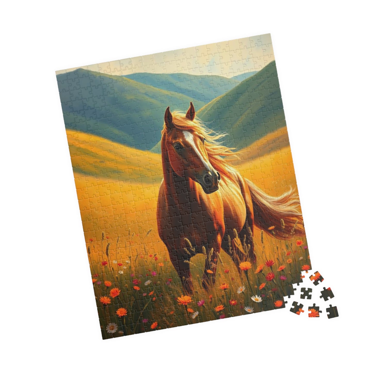 Horse Landscape Puzzle - Jigsaw Gift for Animal Lovers, Home Entertainment, Quiet Time Activity, Family Fun, Mindfulness Game for Friends Puzzle The Puzzle Chest