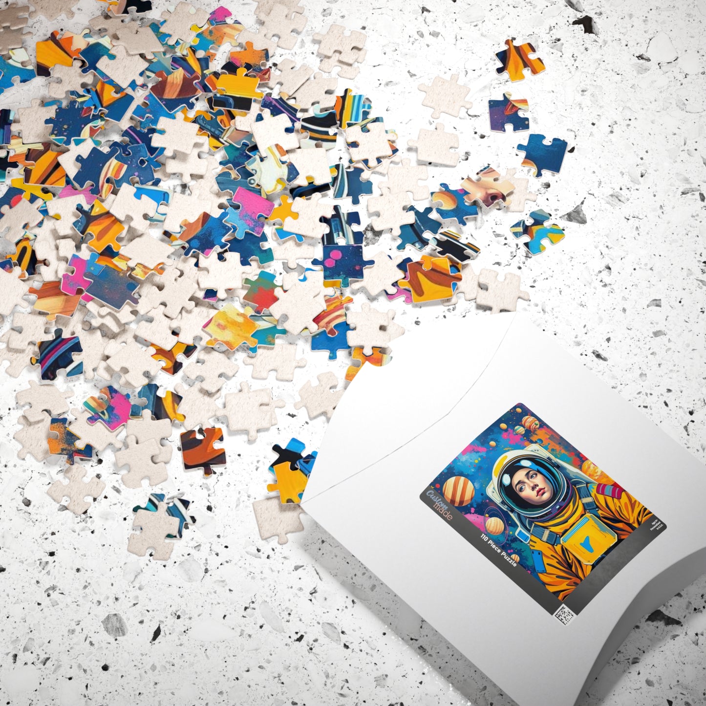 Colorful Astronaut Puzzle, Pop Art Space Themed Jigsaw Game, Best Gift for Space Lover, Mindfulness Activity, Fun Family Home Entertainment Puzzle The Puzzle Chest