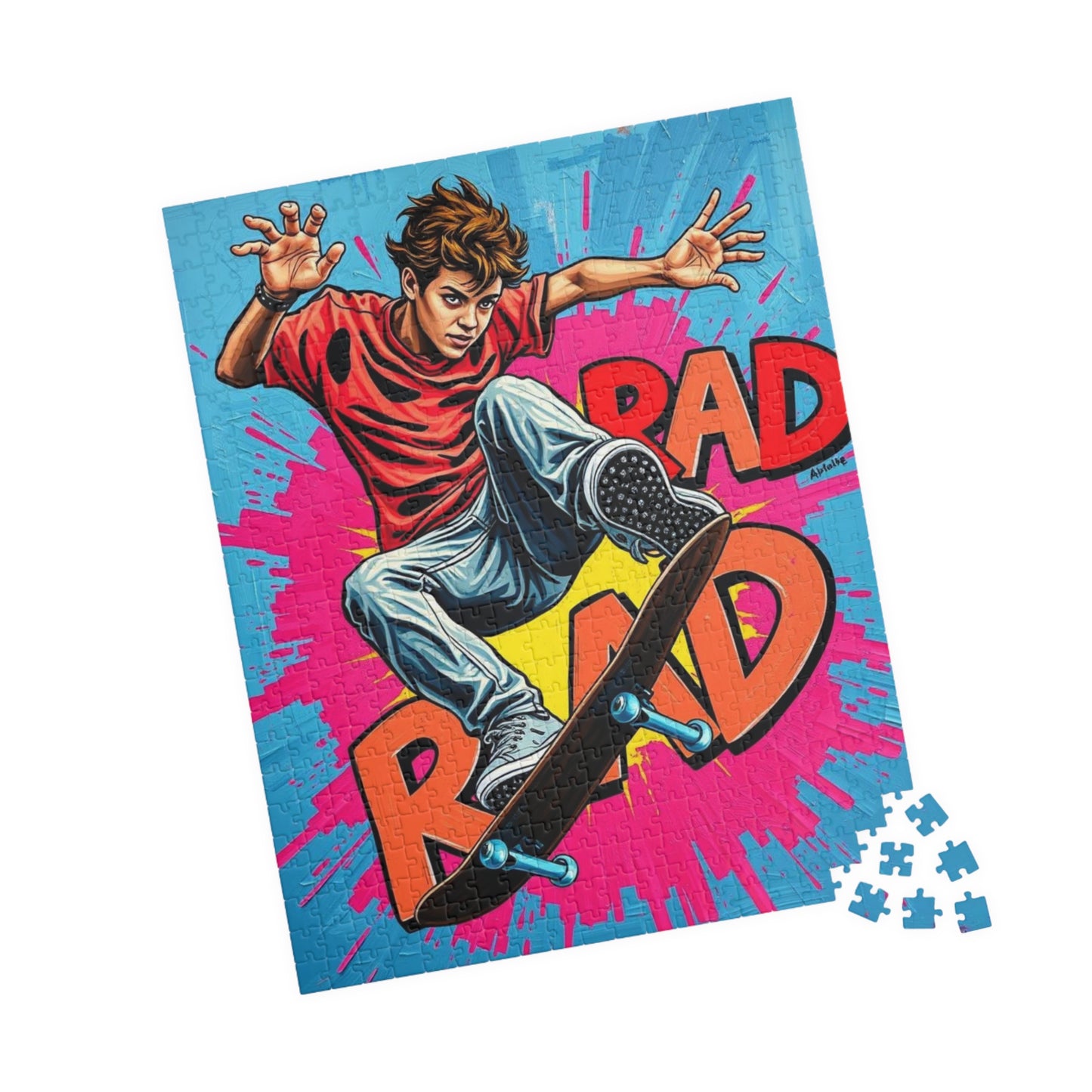 Skateboarder Puzzle - Pop Art Jigsaw Game, Fun Gift for Adult Puzzle Lovers, RAD Theme Puzzle Puzzle The Puzzle Chest