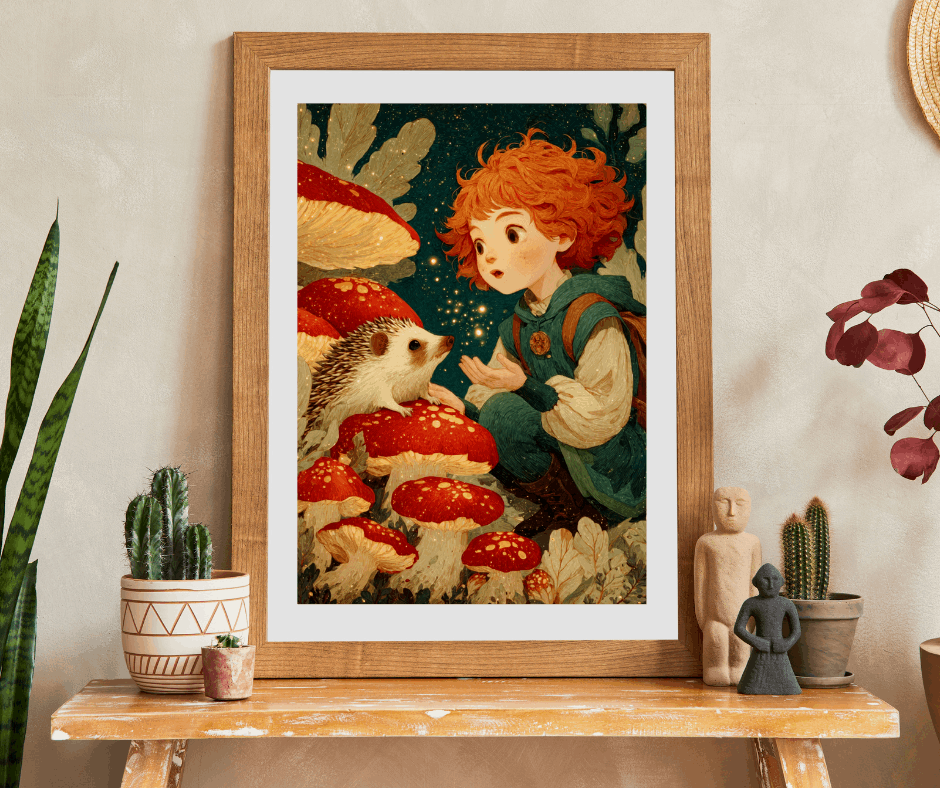Storybook Meadow Fairy-Tale Puzzle, Whimsical Girl and Hedgehog Jigsaw Game for Family Fun Activity, Gift Idea, Nature Theme Brain Teaser Puzzle The Puzzle Chest
