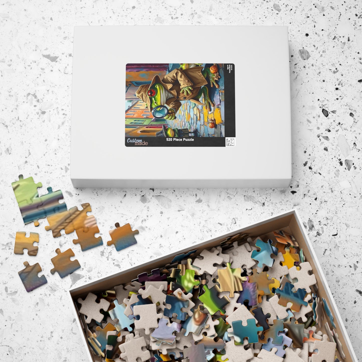 Detective Frog Jigsaw Puzzle - Whimsical Animal Jigsaw for Puzzle Lovers, Family Fun, Game Night, Creative Gift for Adults, Brain Teaser Puzzle The Puzzle Chest