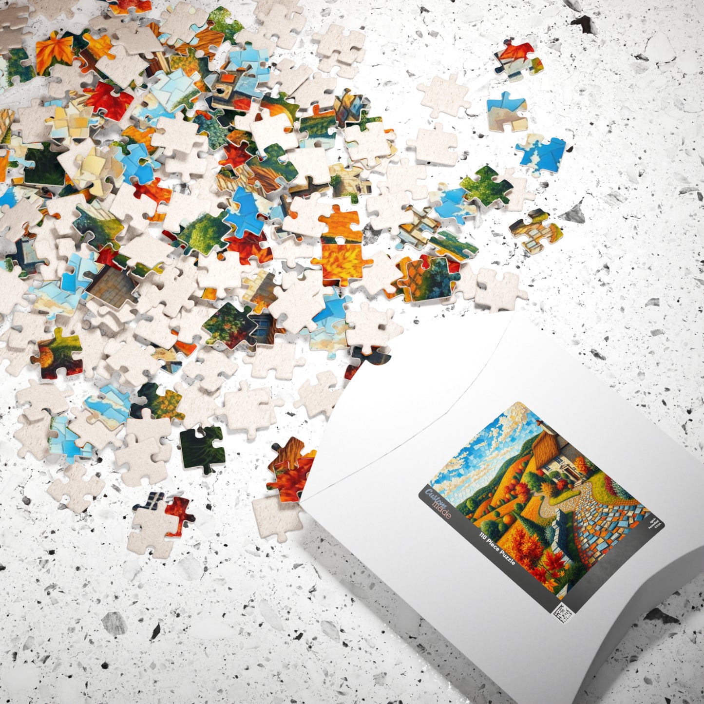 Autumn Landscape Mosaic Puzzle - 110/252/520/1014-Piece, Ideal for Family Game Night, Cozy Fall Decor, Nature Lover Gift, Relaxing Activity Puzzle The Puzzle Chest