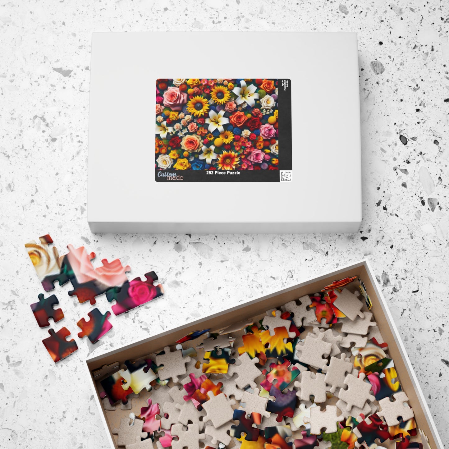 Wildflower Collage Puzzle, 110-1014 Piece Floral Art Illustration Jigsaw, Tabletop Game for Quiet Family Time Activity, Nature Lover Gift Puzzle The Puzzle Chest