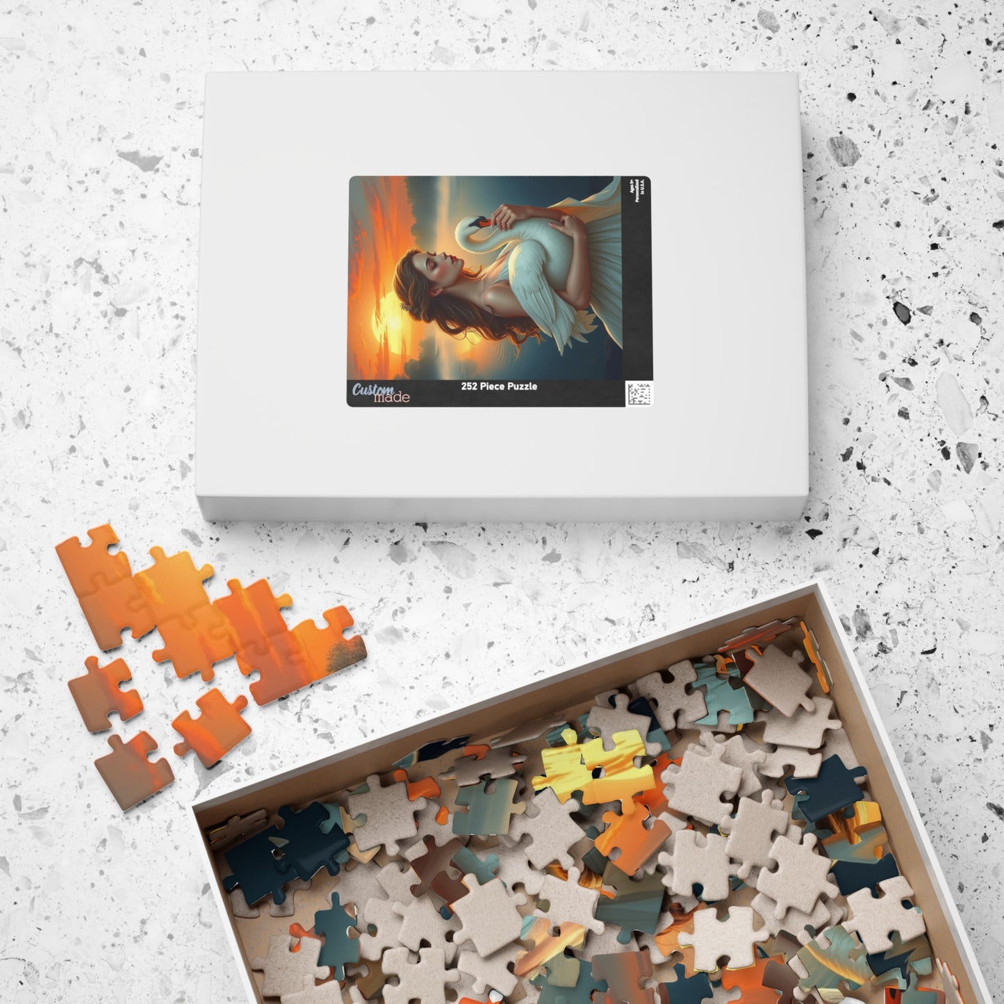 Elegant Swan Puzzle - 110, 252, 520, 1014-Piece, Perfect for Family Game Night, Gift for Puzzle Lovers, Home Entertainment, Art Lover's Gift Puzzle The Puzzle Chest