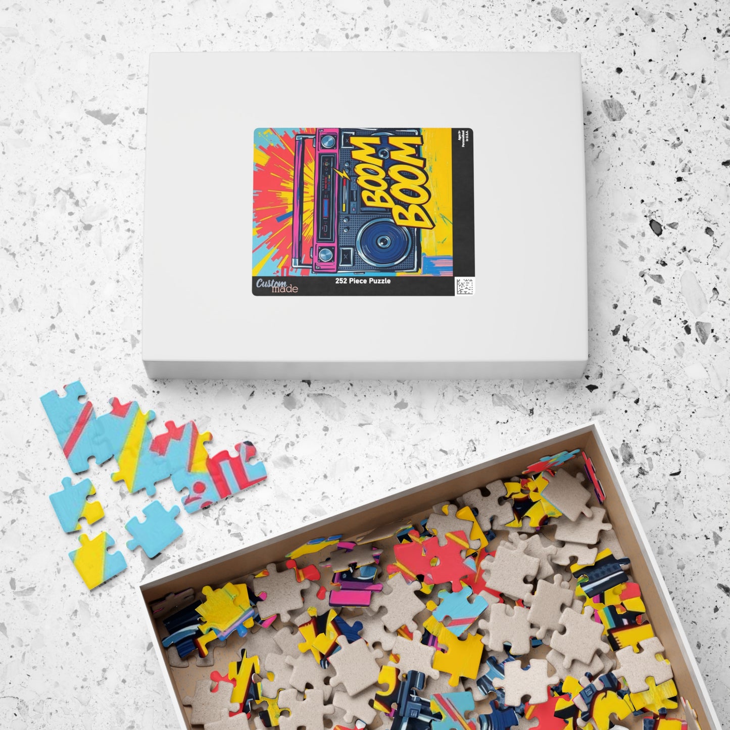 Retro Boom Box Puzzle - Colorful Pop Art Jigsaw Game for Adults, Nostalgic Fun for Family Night, Perfect Gift for Music Lovers, Game Night Puzzle The Puzzle Chest