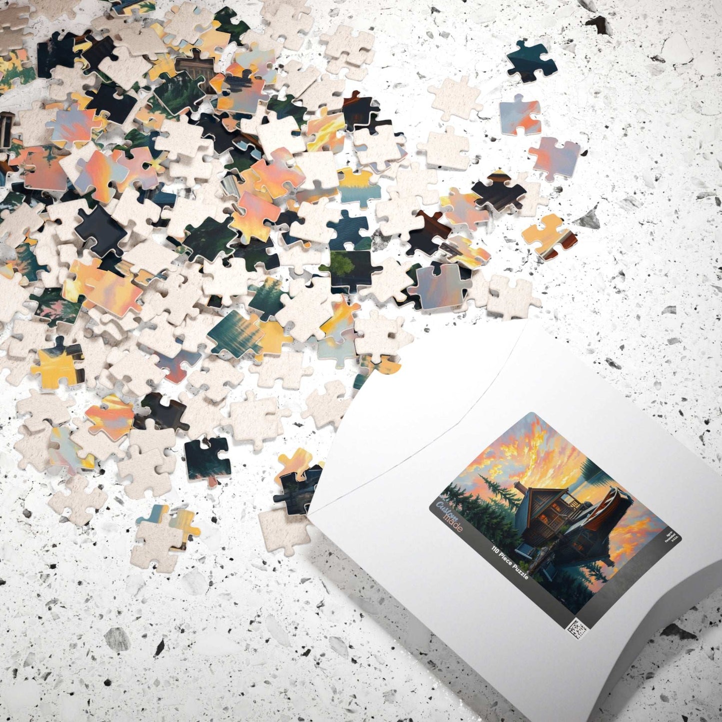 Serene Lakeside Cabin Puzzle | Perfect for Nature Lovers, Family Game Night, Cozy Evenings, Gifts and Home Decor Puzzle The Puzzle Chest