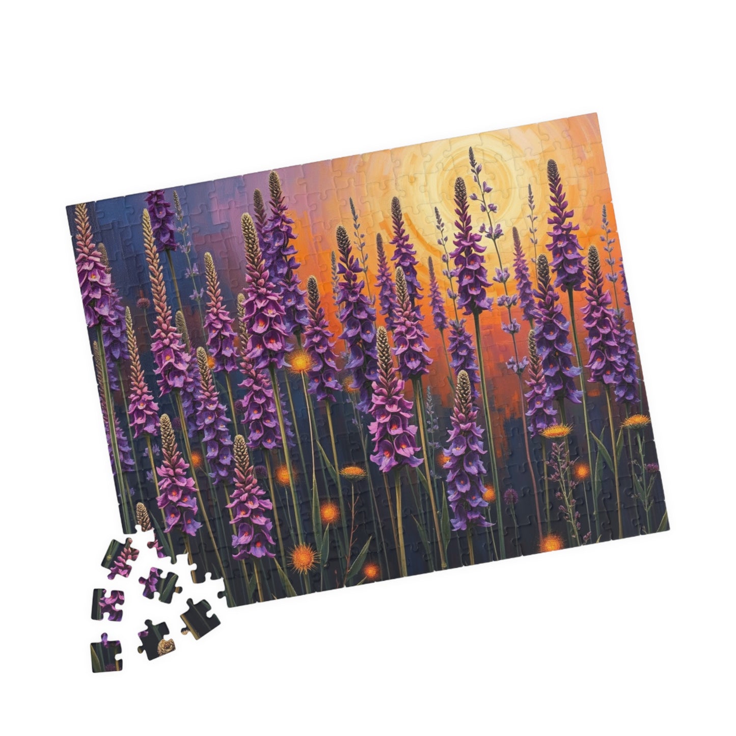 Floral Sunrise Puzzle - Mindful Jigsaw Fun for Garden Lover, Family Game Night or Solo Entertainment, Cozy Evening, Nature Enthusiast Gift Puzzle The Puzzle Chest