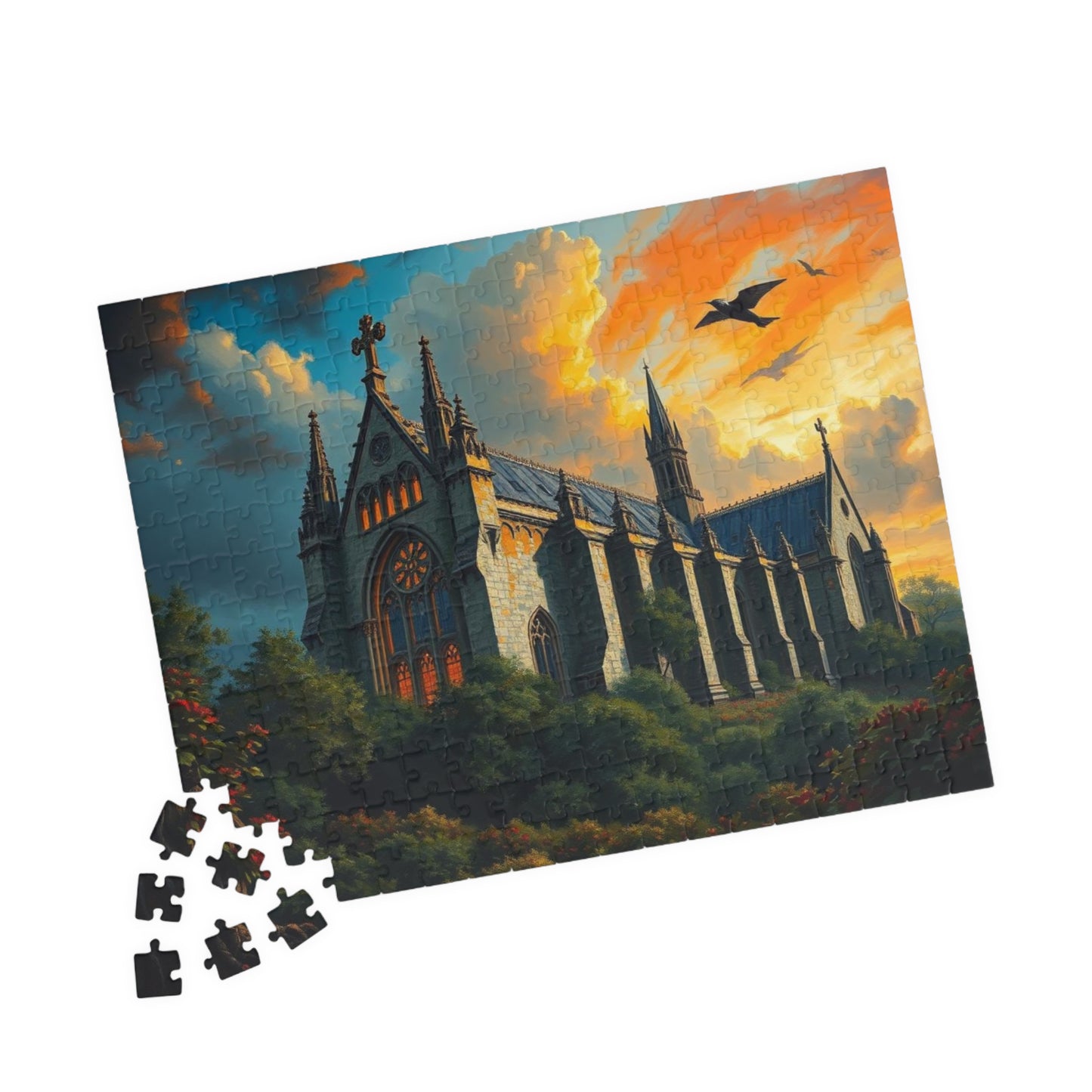 Abbey in the Wildwood Jigsaw Puzzle - Gothic Puzzle Landscape, 1000-Piece Puzzle Art for Solo Fun, Gift for Puzzle Lovers, Indoor Activity Puzzle The Puzzle Chest