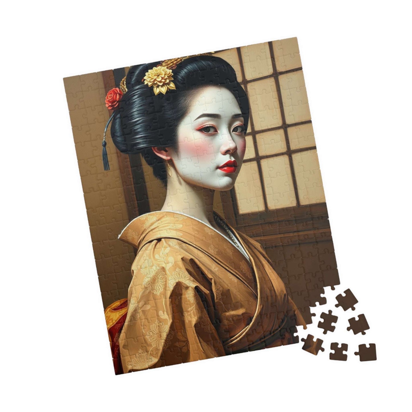 Jigsaw Puzzle, Geisha in Japanese House Design, 110 252 520 1014-piece, Meditation Game, Mind Challenge, Indoor Activity, Staycation Fun, Puzzle The Puzzle Chest