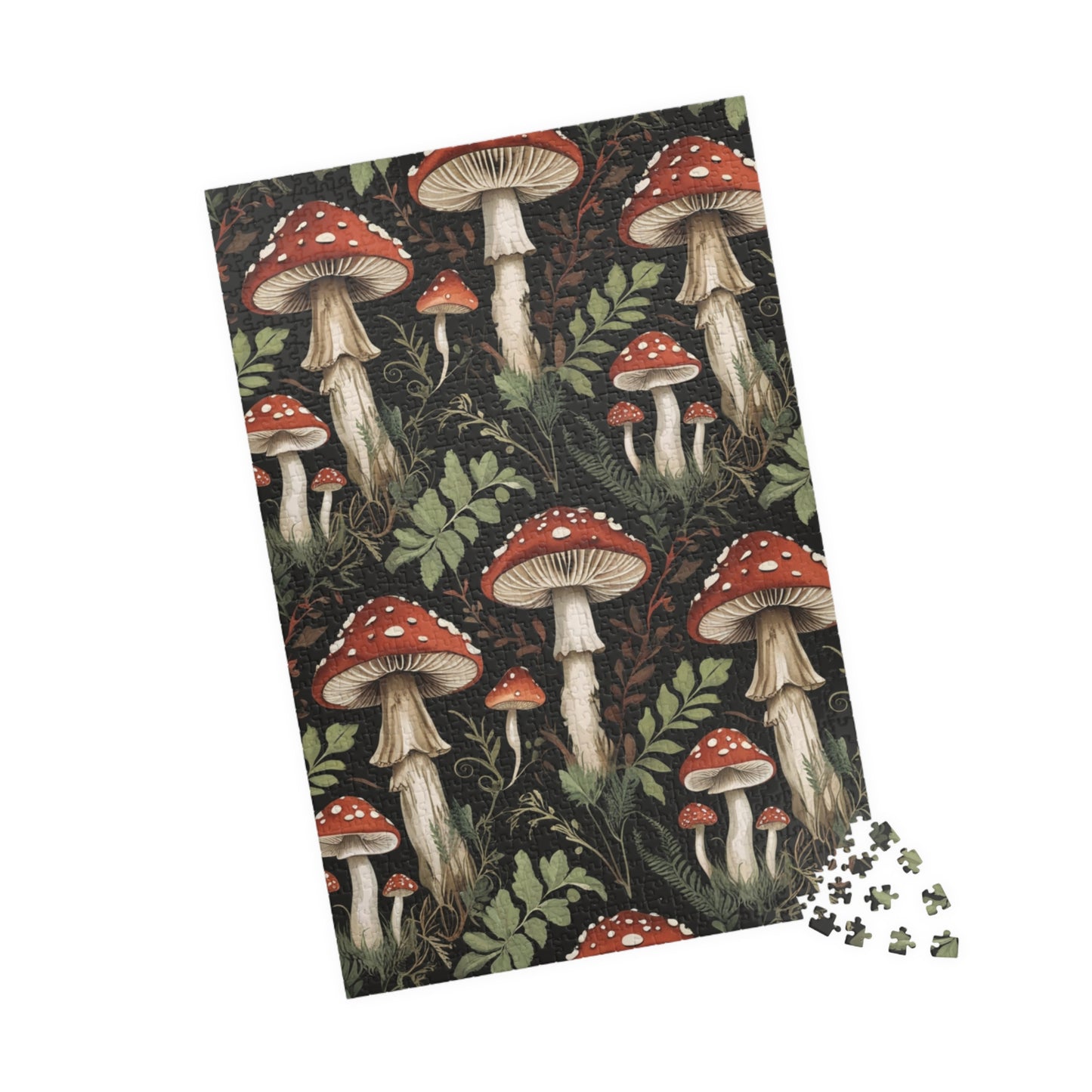 Vintage Mushroom Collage Jigsaw Puzzle, Nature Inspired Toadstool Art, Fun Fungi Game for Family Bonding, Puzzle Lover Best Unique Gift Puzzle The Puzzle Chest