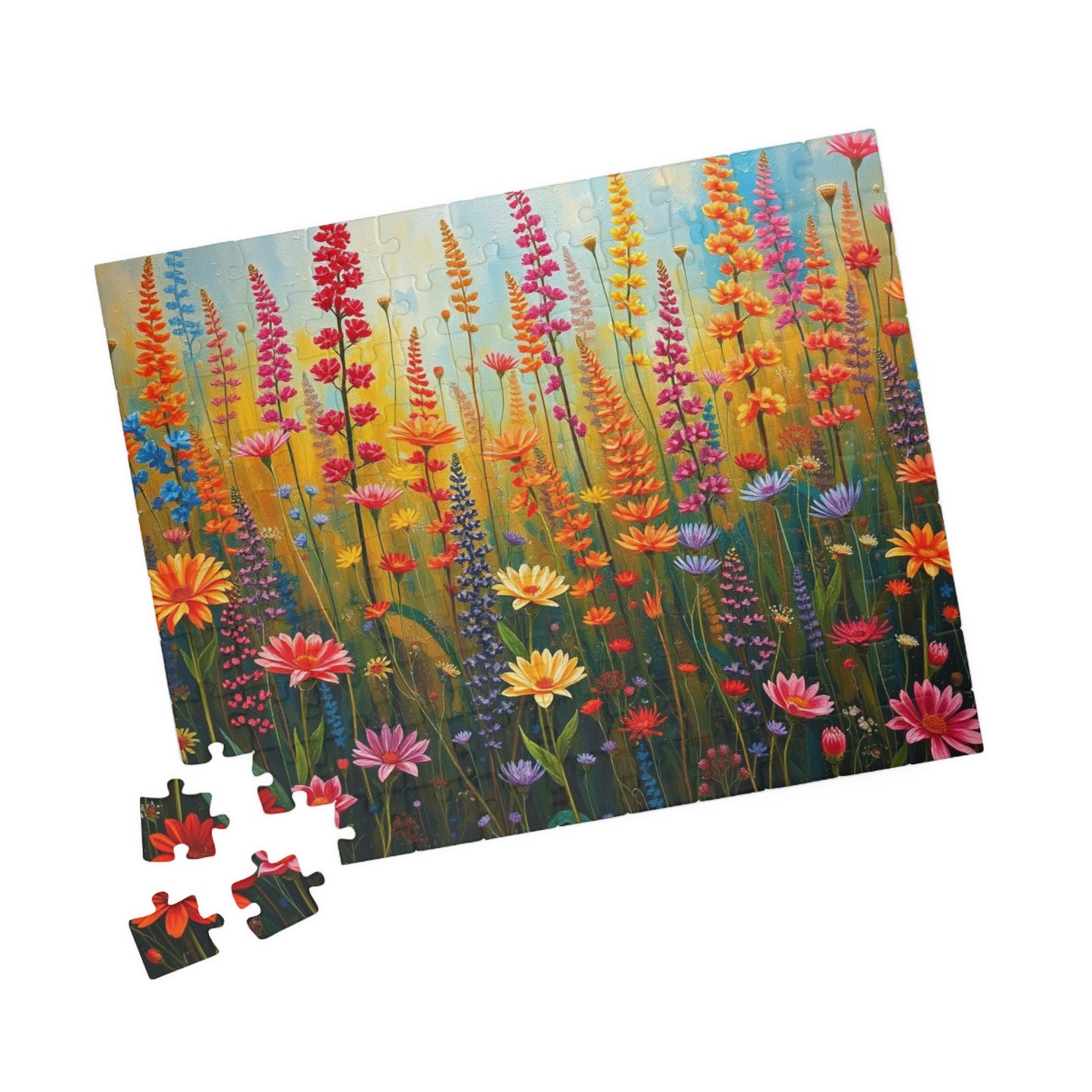 Vibrant Floral Wildflower Jigsaw Puzzle - 110, 252, 520, 1014-piece, Fun for Family Game Night, Gift for Nature Lovers Puzzle The Puzzle Chest