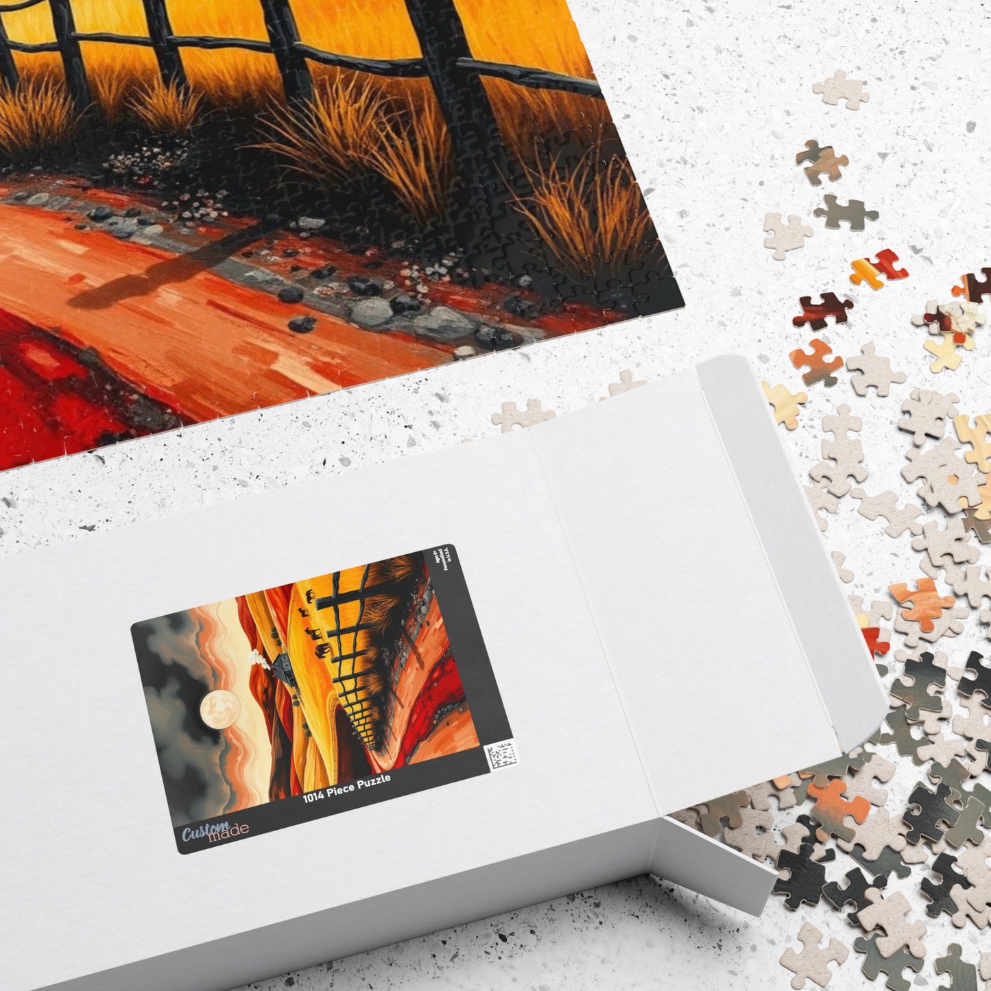 Sunset Pastoral Scene Puzzle - Tranquil Jigsaw for Family Fun, Gift for Friends, Home Decor, Cozy Nights Puzzle The Puzzle Chest