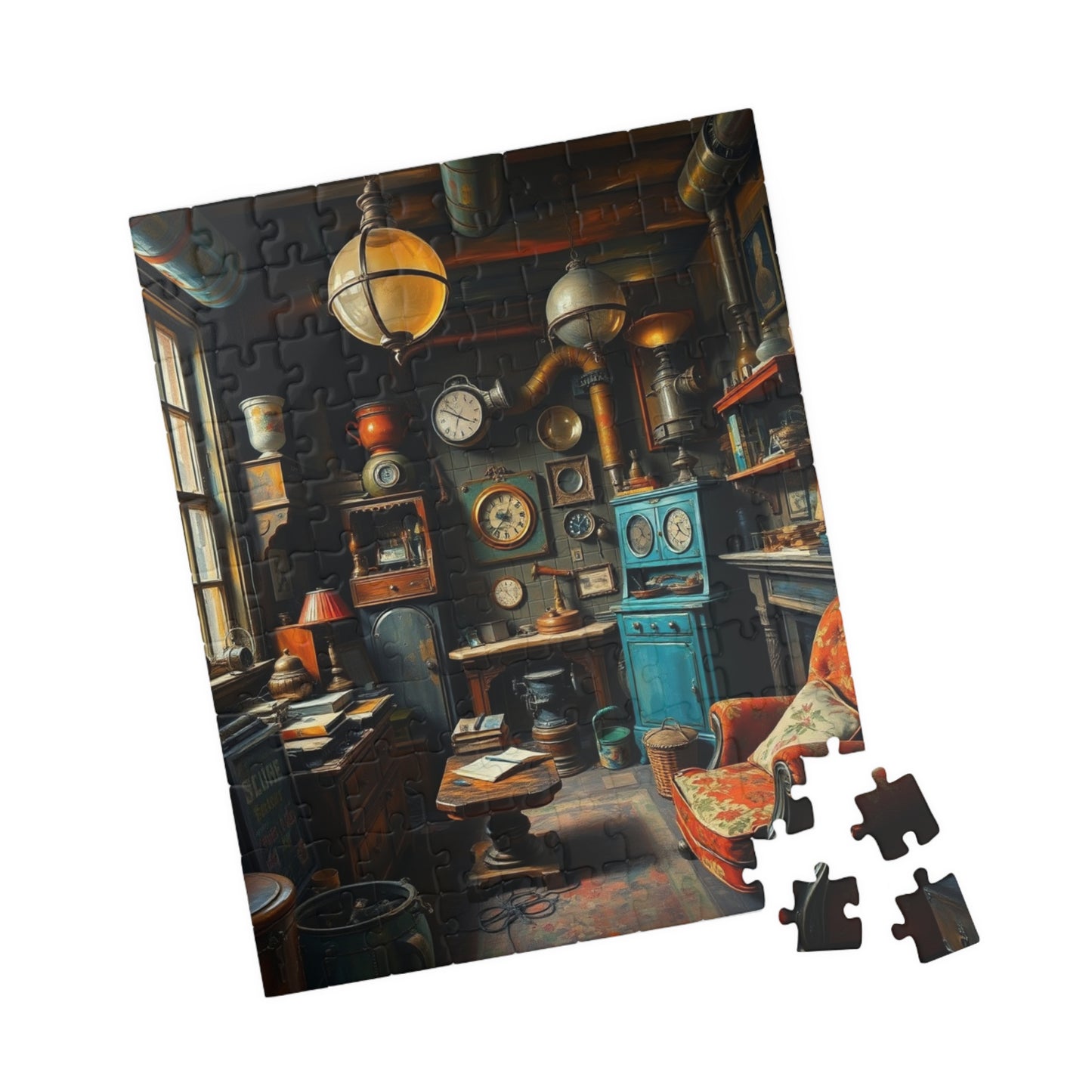 Cozy Steampunk Home Office Puzzle - 110, 252, 520, 1014-piece, Perfect for Family Night, Unique Gift for Puzzle Lovers, Relaxing Activity Puzzle The Puzzle Chest