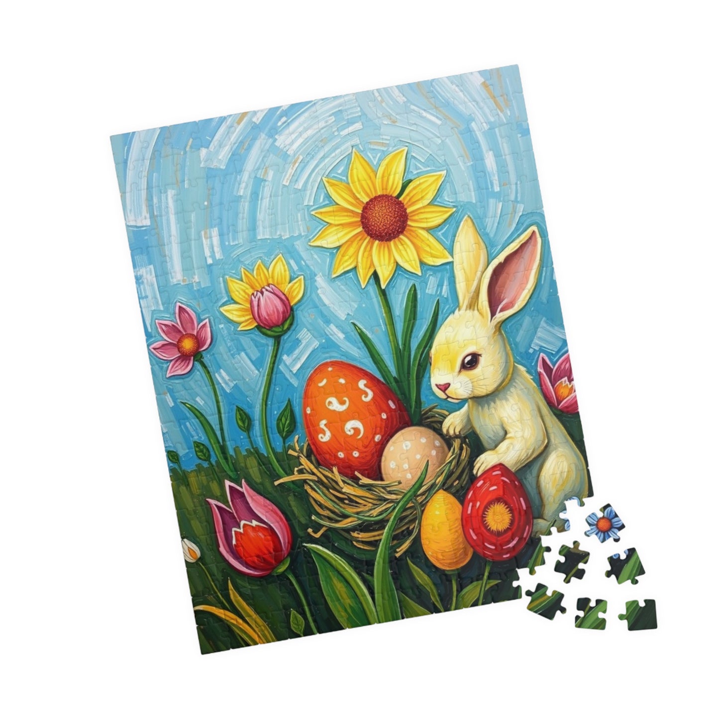 Easter Bunny and Flowers Puzzle | Springtime Jigsaw Game, | 110-1014 Piece Puzzles for Adults, Family, Friends, Gifts, Celebrations Puzzle The Puzzle Chest