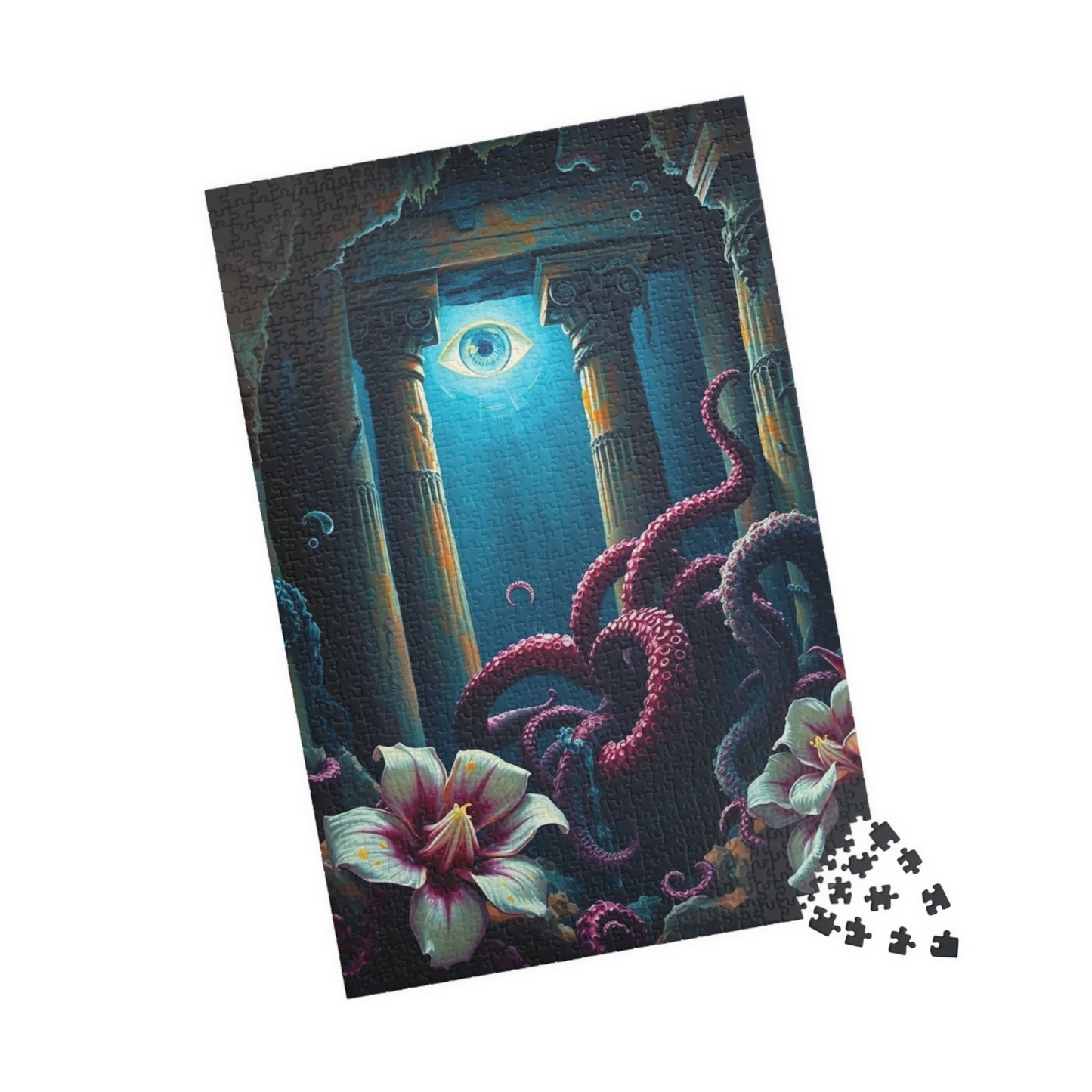 Mystical Underwater Octopus Puzzle Art, Perfect Gift for Ocean Lovers, Nautical Home Decor, Relaxation Activity, Unique Challenge Puzzle The Puzzle Chest