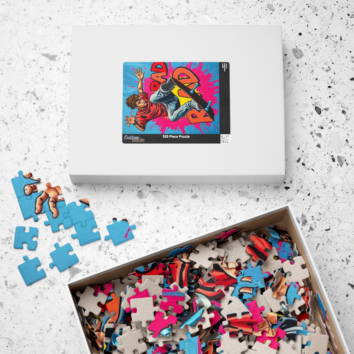 Skateboarder Puzzle - Pop Art Jigsaw Game, Fun Gift for Adult Puzzle Lovers, RAD Theme Puzzle Puzzle The Puzzle Chest