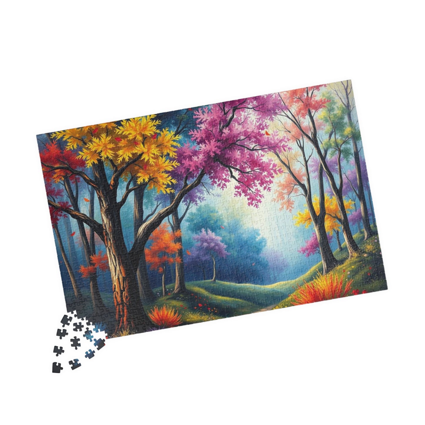 Autumn Forest Puzzle - 110, 252, 520, 1014-piece, Jigsaw Puzzle for Nature Lovers, Fall Decor, Family Activity, Gift for Puzzle Enthusiasts Puzzle The Puzzle Chest