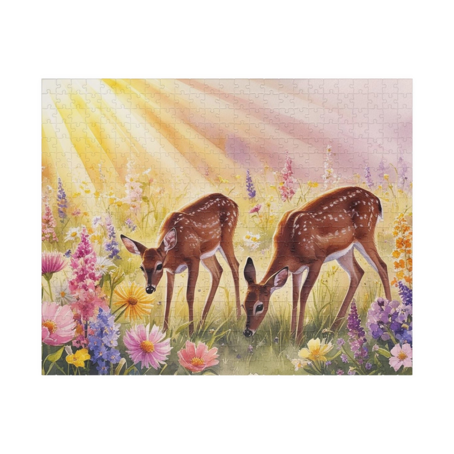 Enchanting Deer Jigsaw Puzzle - 110, 252, 520 & 1014-Piece, Wildlife Theme Nature Lovers Gift for All Occasions, Family Game Night Brain Teaser 520 pcs (Horizontal) Puzzle The Puzzle Chest