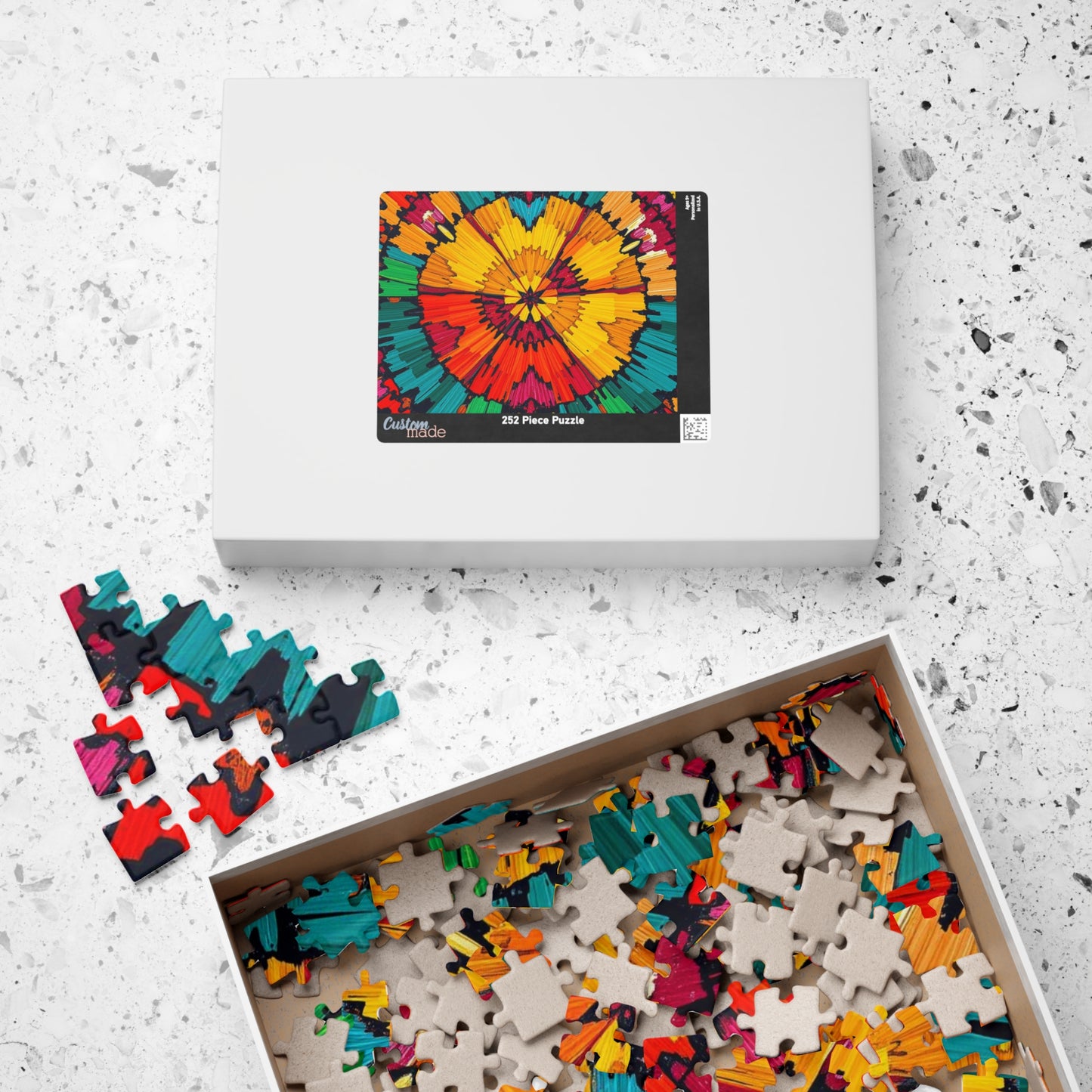 Colorful Mandala Jigsaw Puzzle - Engaging Family Activity, Quiet Home Entertainment, Gift for Friends, Indoor Fun, Mindfulness Puzzle Puzzle The Puzzle Chest