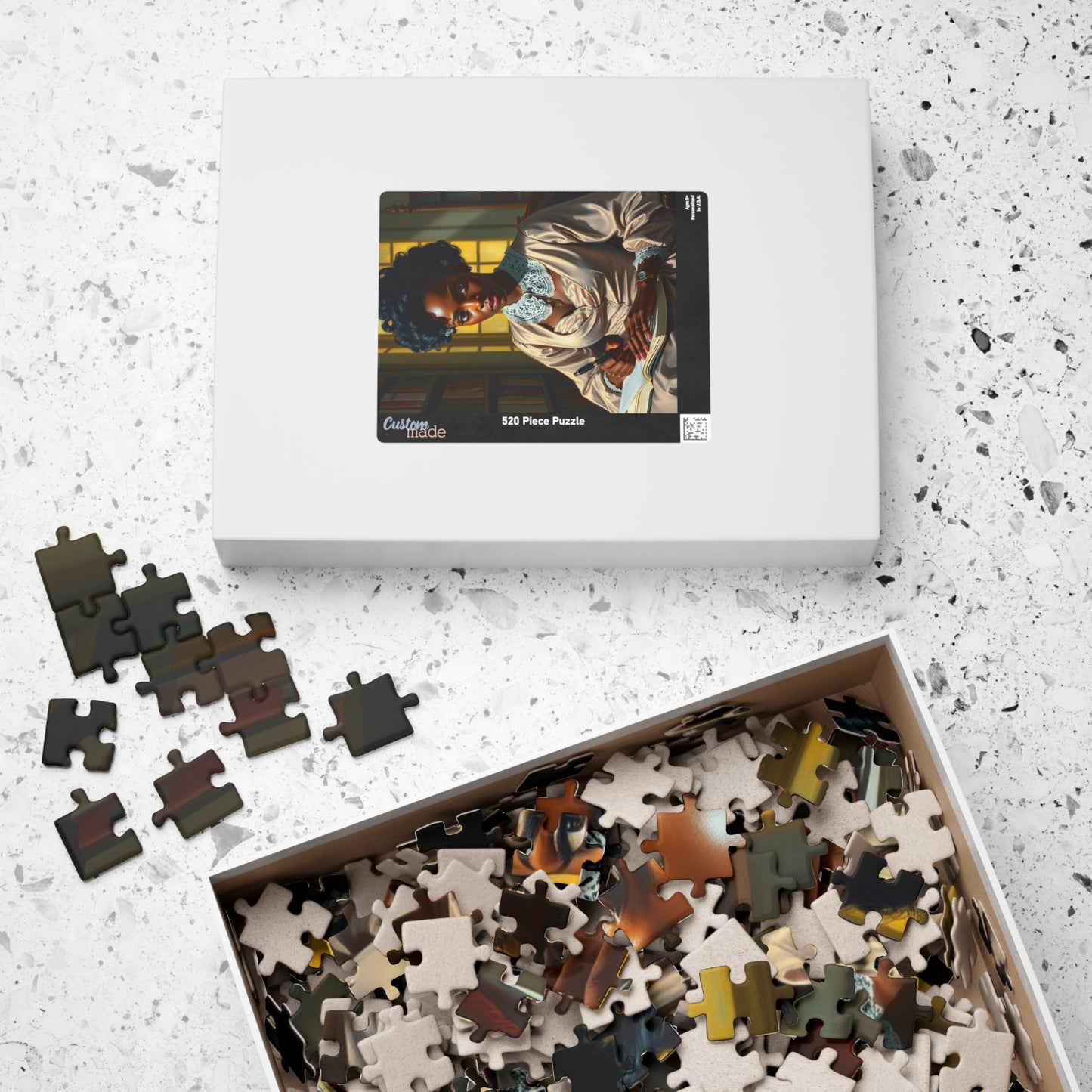 Elegant Vintage Puzzle - Black American Woman, Relaxing Gift for Her, Family Game Night, Art Collectors, Birthday Gift, Mindfulness Activity Puzzle The Puzzle Chest