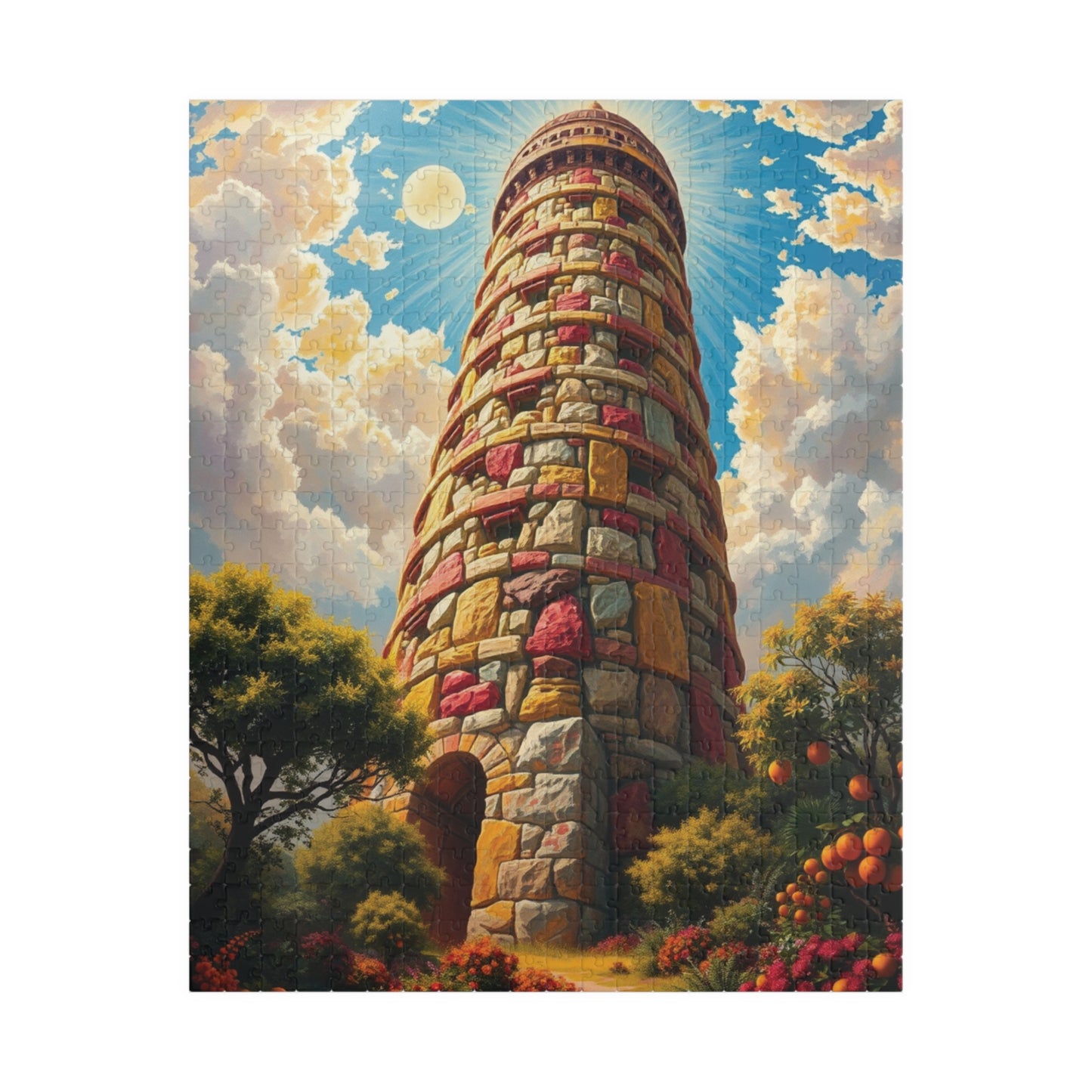 Epic Biblical Tower of Babel Jigsaw Puzzle, Biblical History Christian Symbolism, Ideal Gift for Religious Puzzle Lover and Art Enthusiast