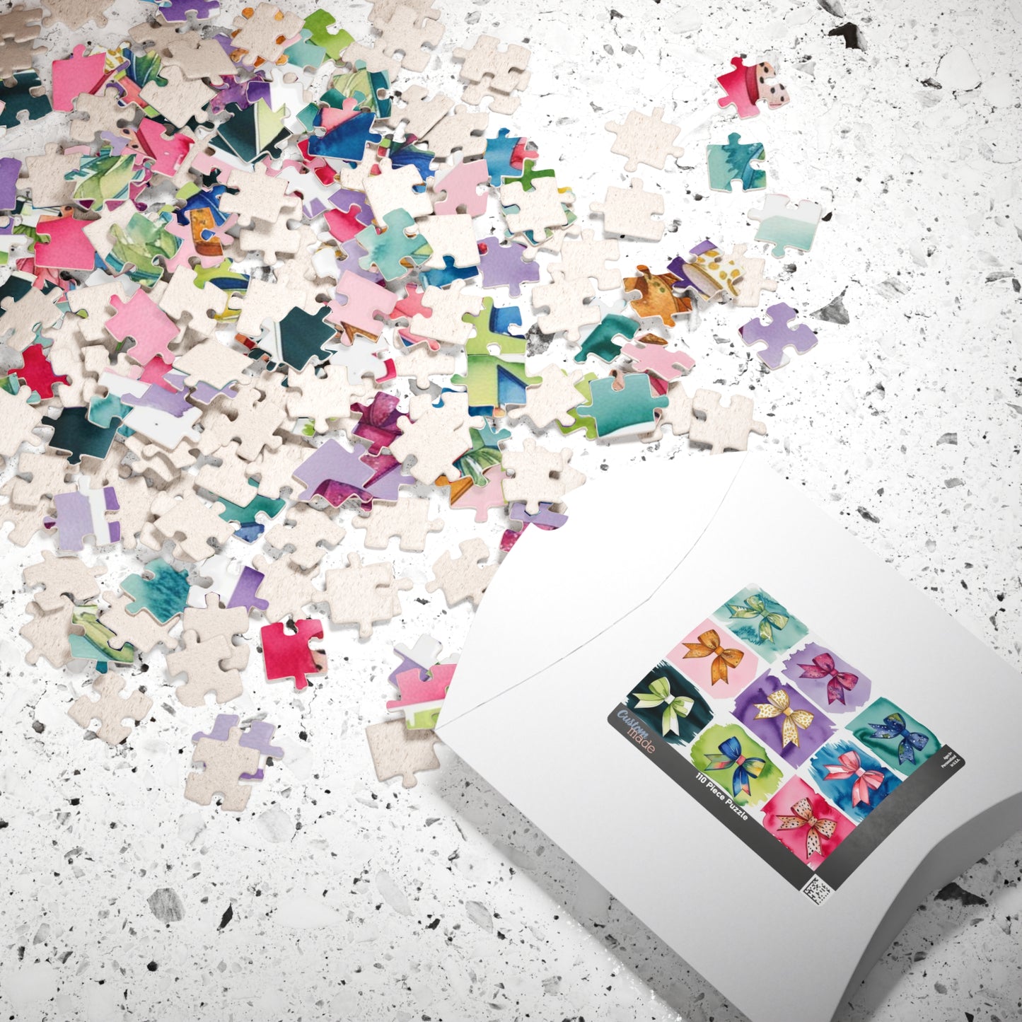 Coquette Ribbon Collage Jigsaw Puzzle, Fun Family Activity, Puzzle Lover Creative Hobby, Mindful Practice, Gift Puzzle The Puzzle Chest