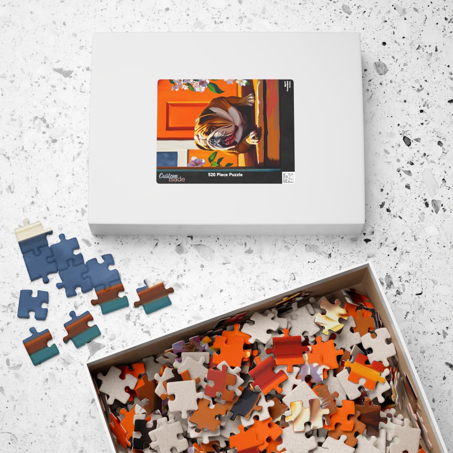 Bulldog Jigsaw Puzzle - Pet Themed Activity, Perfect for Family Fun, Creative Home Entertainment, Gift for Friends and Dog Lovers Puzzle The Puzzle Chest
