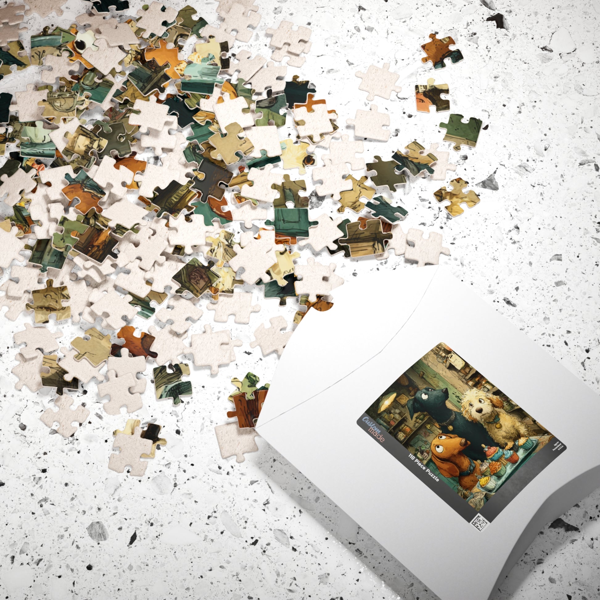 Whimsical Pet Puzzle - Cute Dog Friends, Baking Animal Themed Game for Family Night, Gift for Animal Lover, Indoor Activity Puzzle The Puzzle Chest