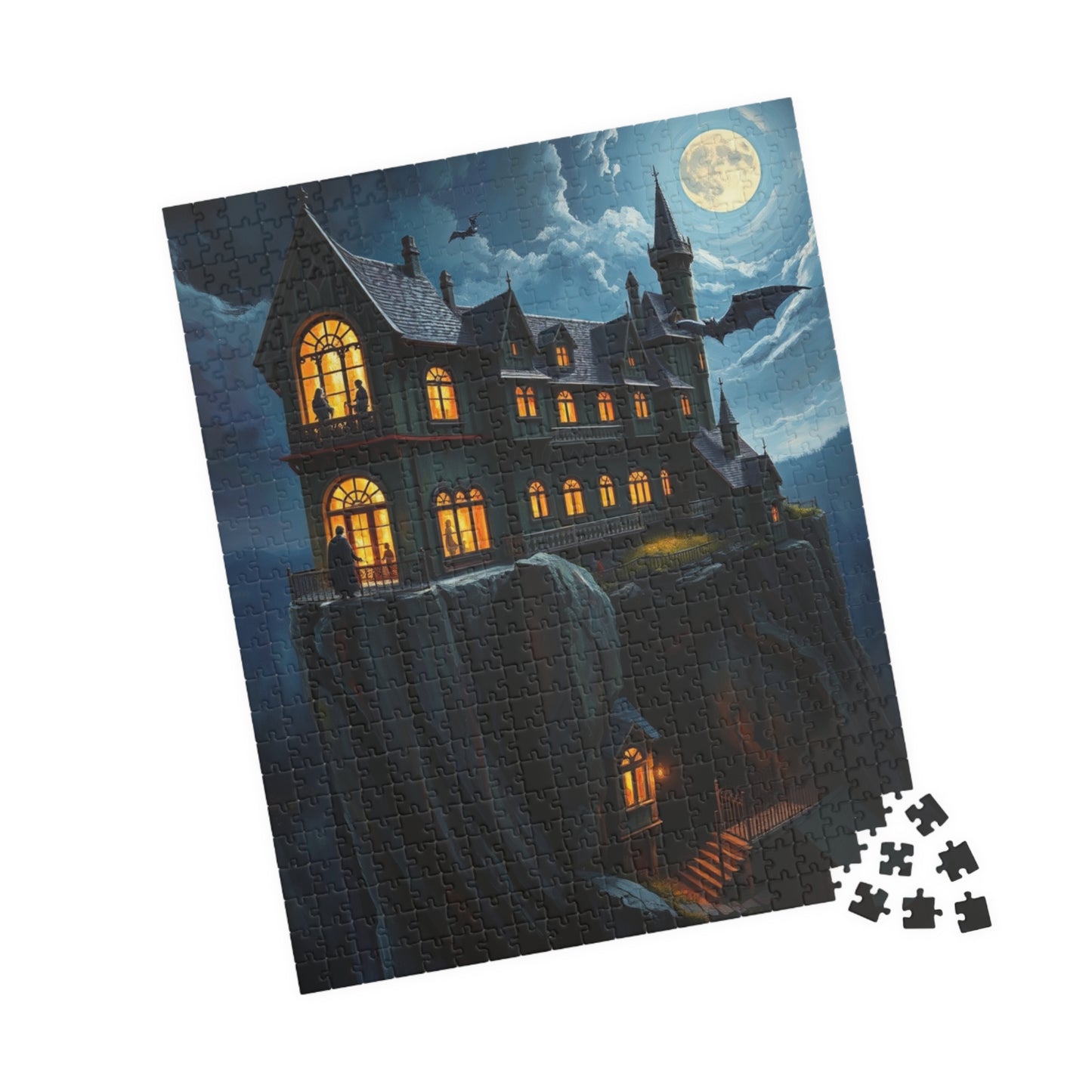 Mystical Haunted House Puzzlem, 110-1014 pieces Gothic Art, Perfect for Halloween, Family Game Night, Gift for Puzzle Lovers, Cozy Nights In The Puzzle Chest