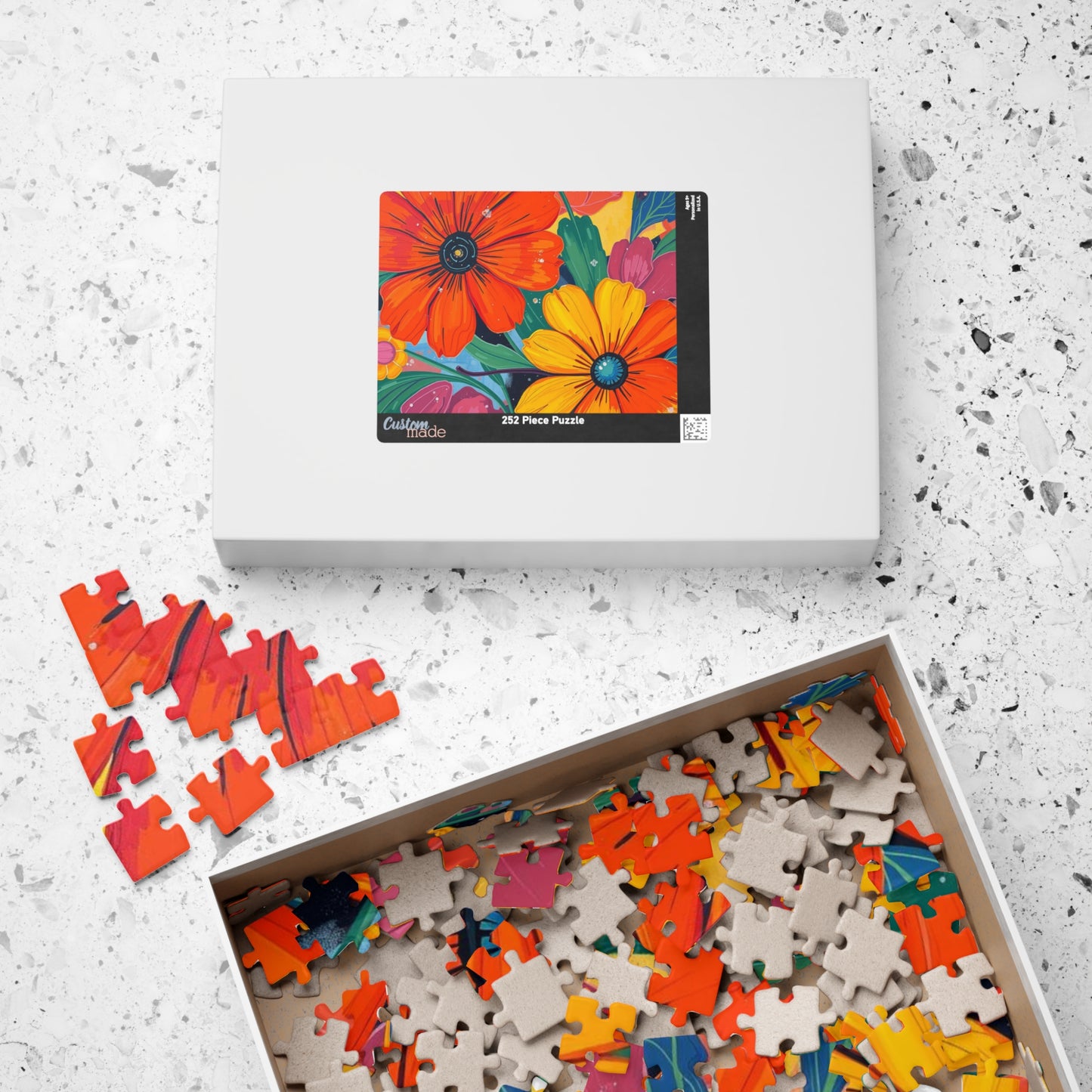 Vibrant Floral Jigsaw Puzzle, Perfect Gift for Nature Lovers, Family Fun Game Nighht, Adult Indoor Entertainment, Brain Teaser Puzzle The Puzzle Chest